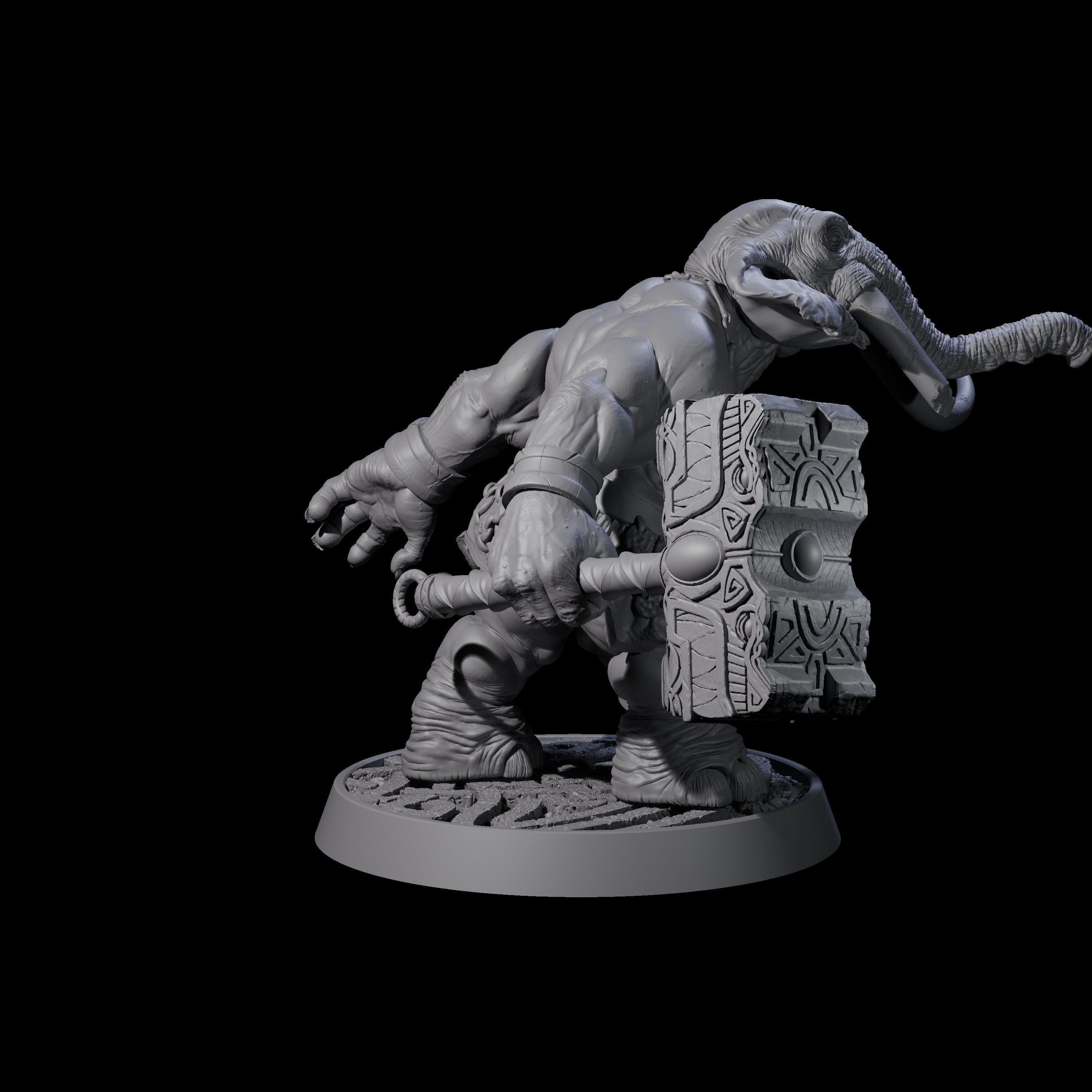 Brave Armoured Loxodon G Miniature for Dungeons and Dragons, Pathfinder or other TTRPGs