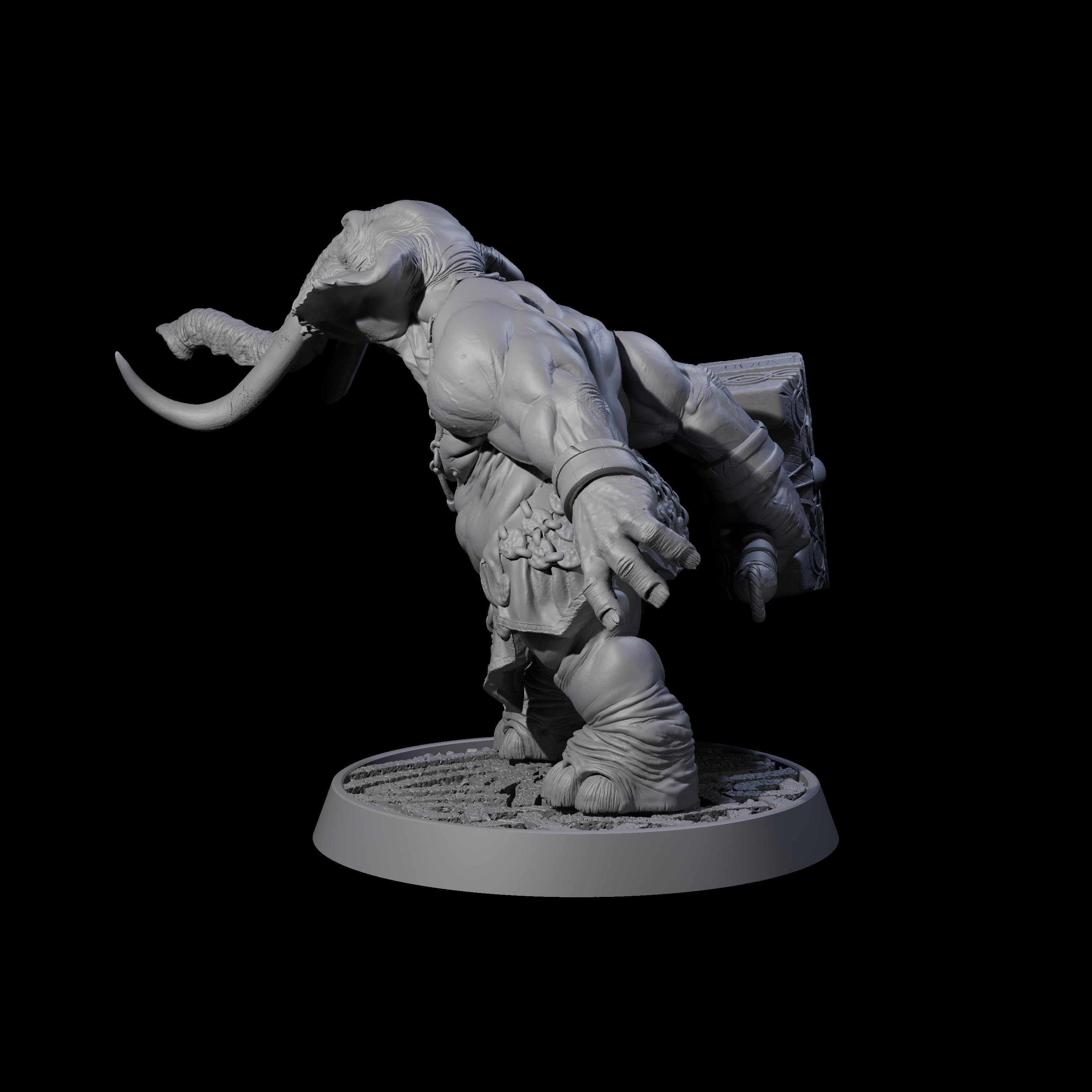 Brave Armoured Loxodon G Miniature for Dungeons and Dragons, Pathfinder or other TTRPGs