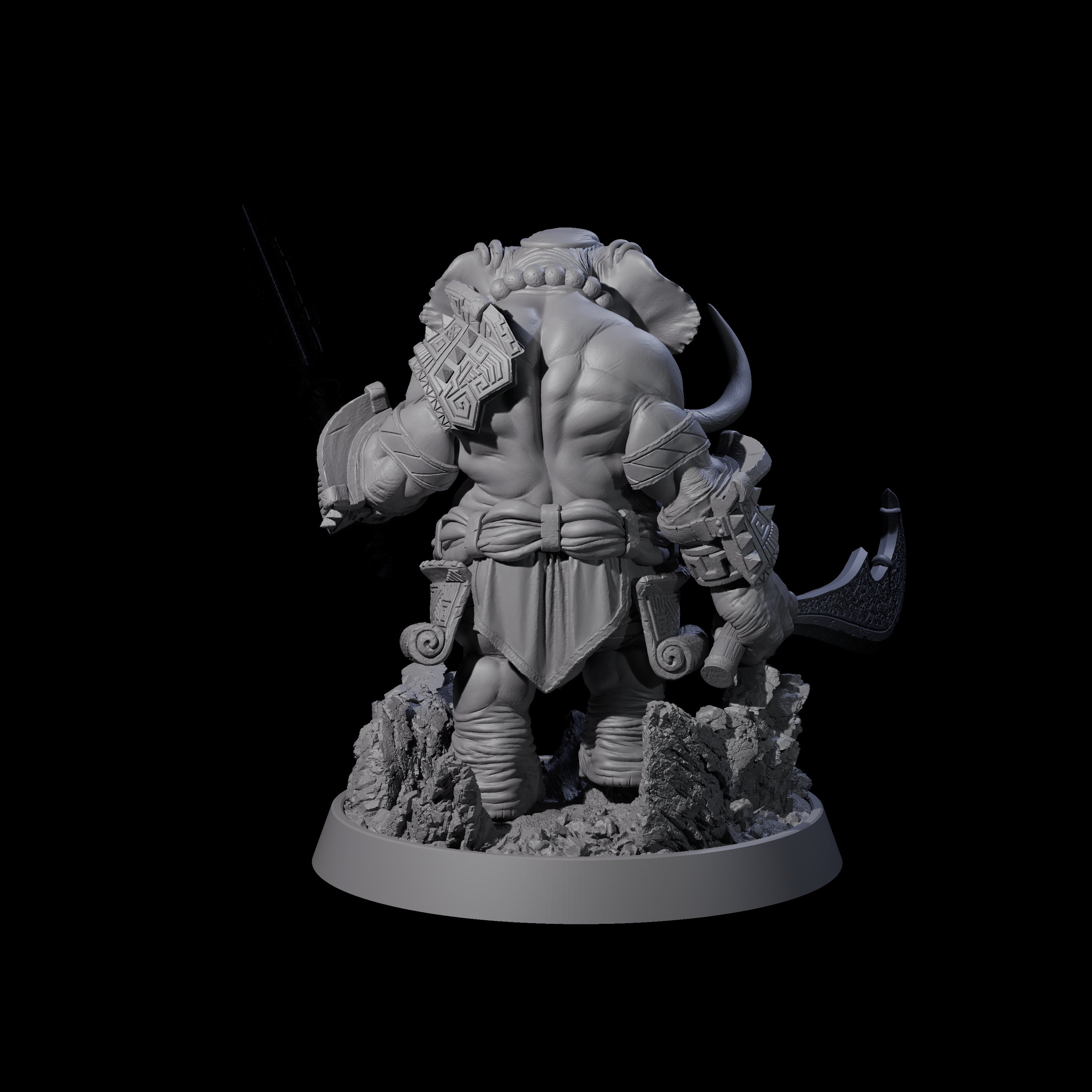 Brave Armoured Loxodon H Miniature for Dungeons and Dragons, Pathfinder or other TTRPGs