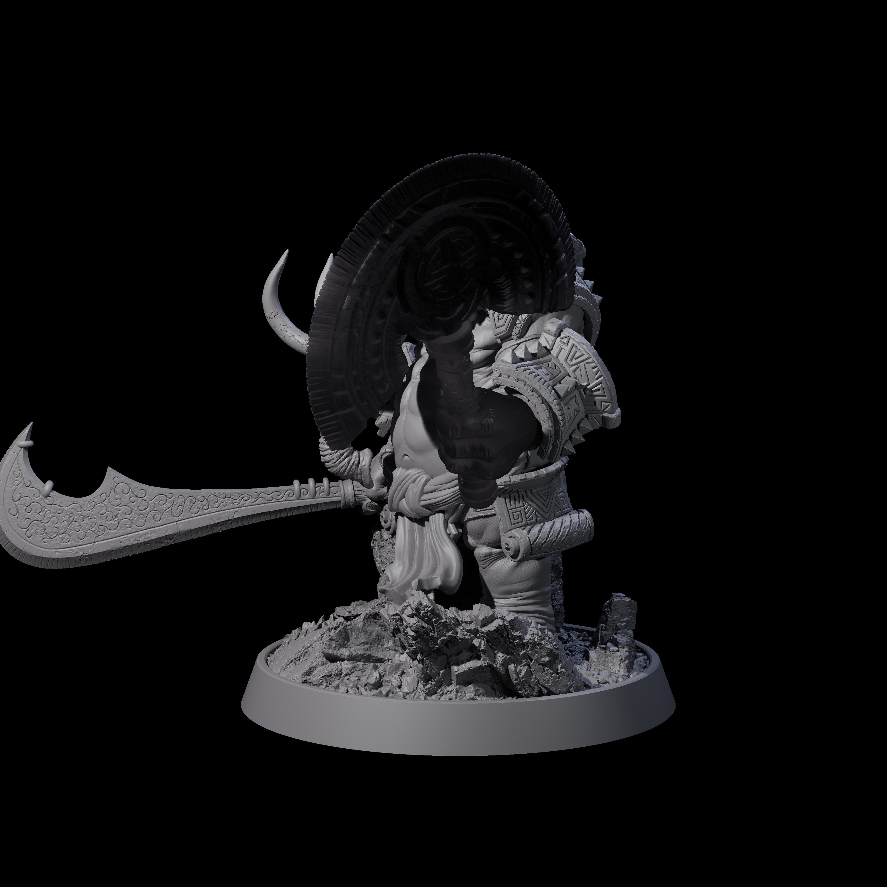 Brave Armoured Loxodon H Miniature for Dungeons and Dragons, Pathfinder or other TTRPGs