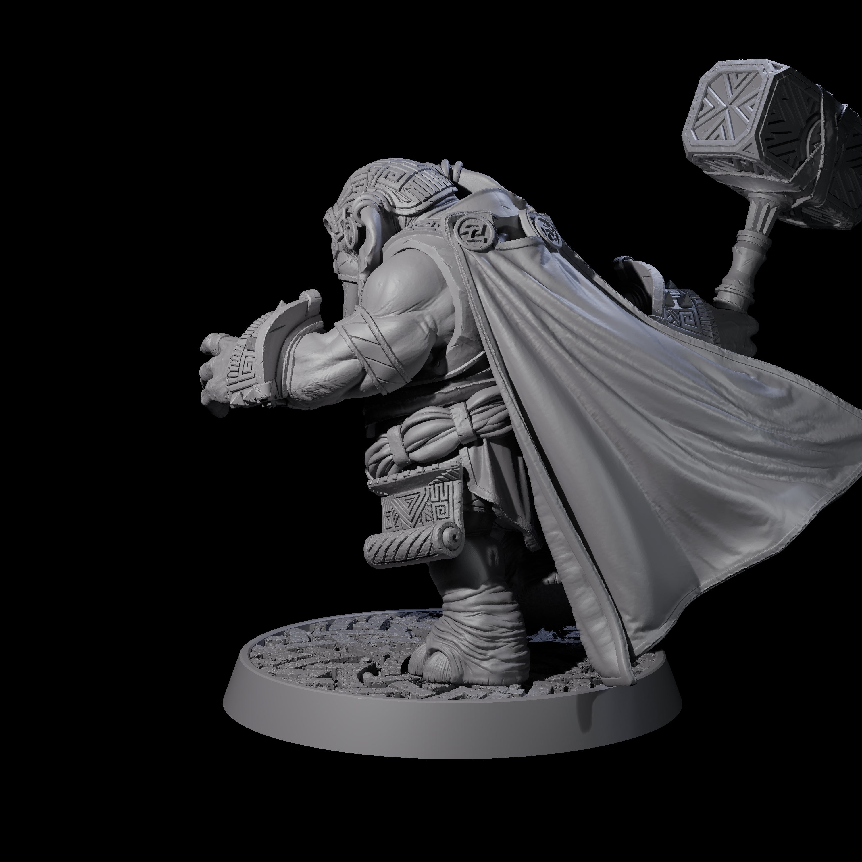 Brave Armoured Loxodon J Miniature for Dungeons and Dragons, Pathfinder or other TTRPGs