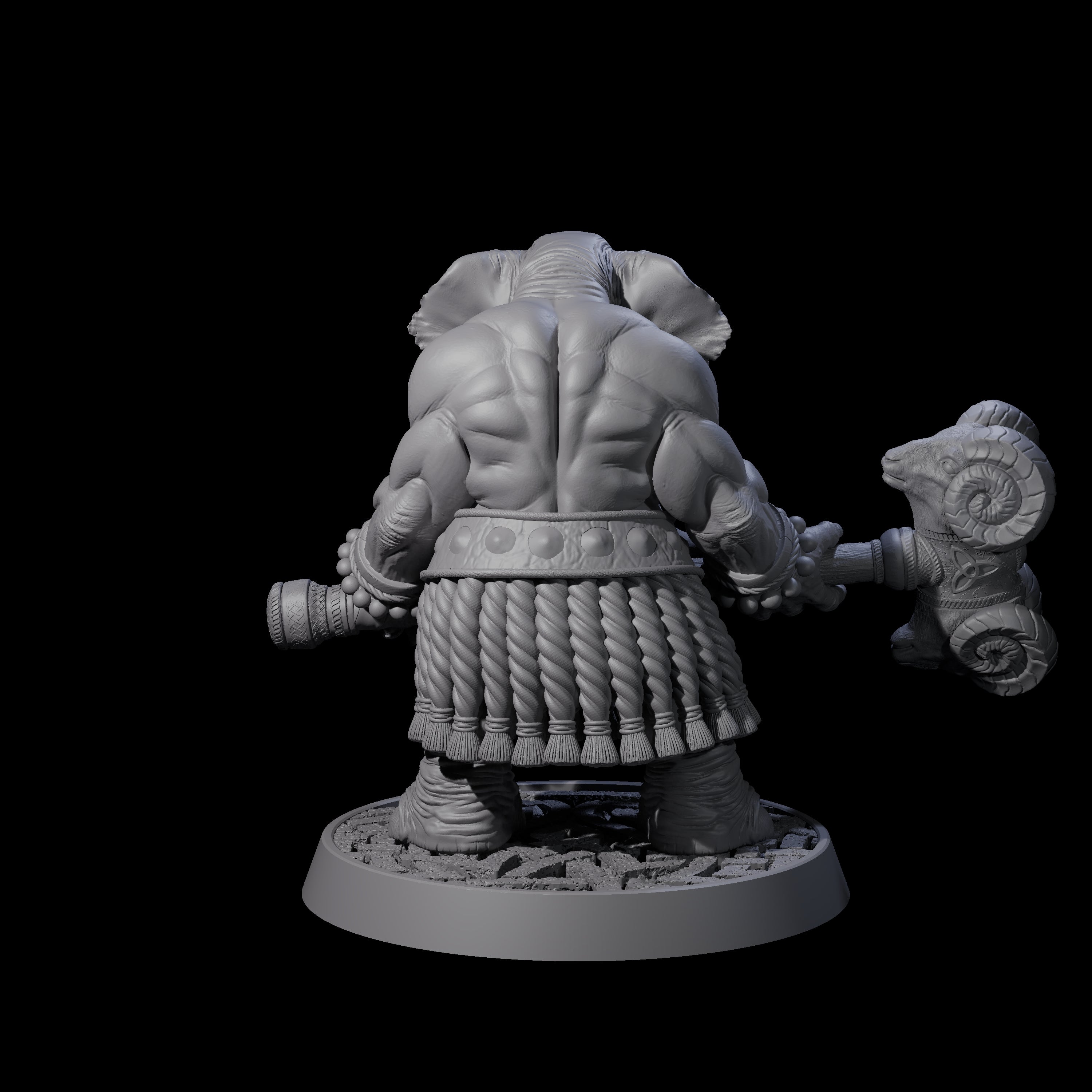 Brave Armoured Loxodon K Miniature for Dungeons and Dragons, Pathfinder or other TTRPGs