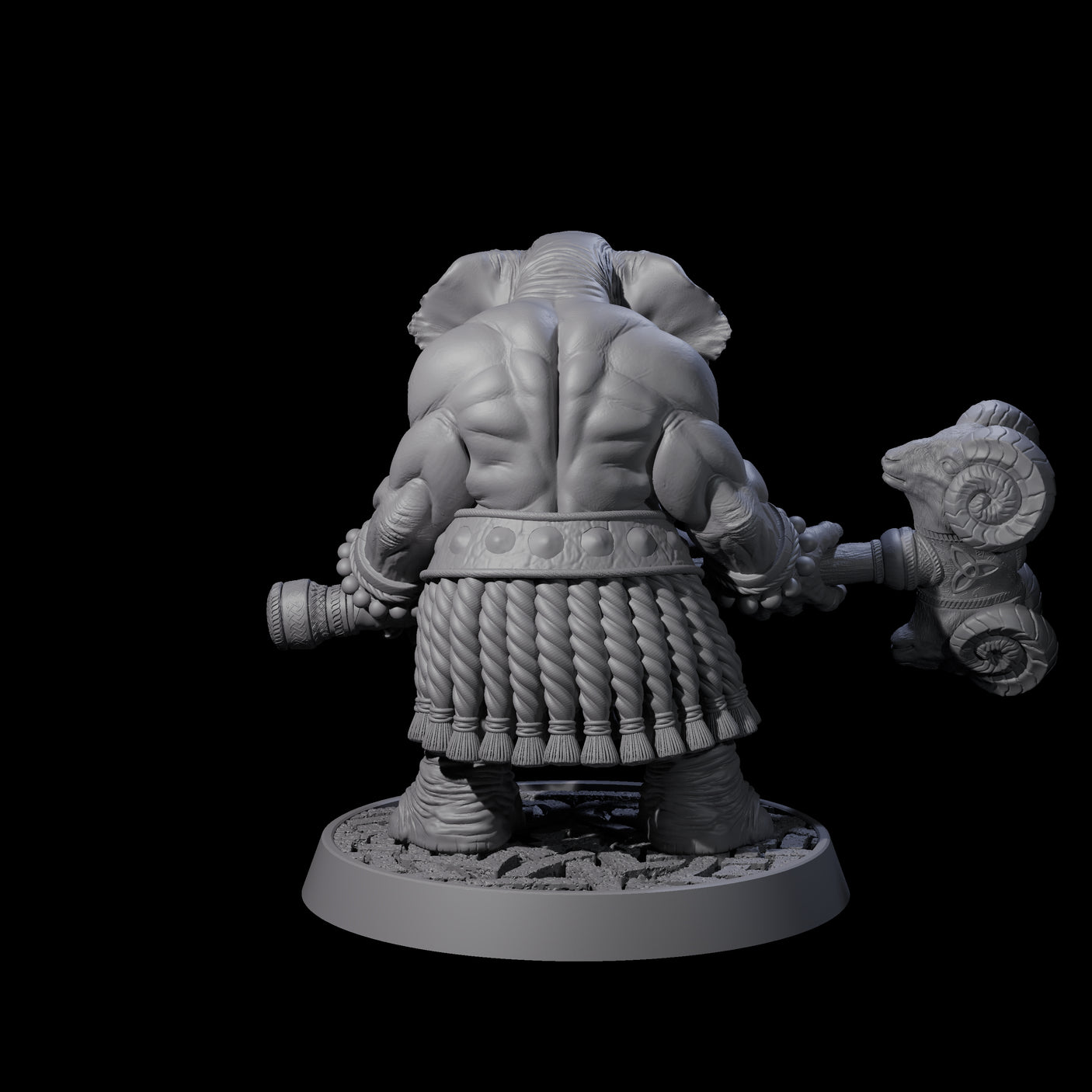 Brave Armoured Loxodon K Miniature for Dungeons and Dragons, Pathfinder or other TTRPGs