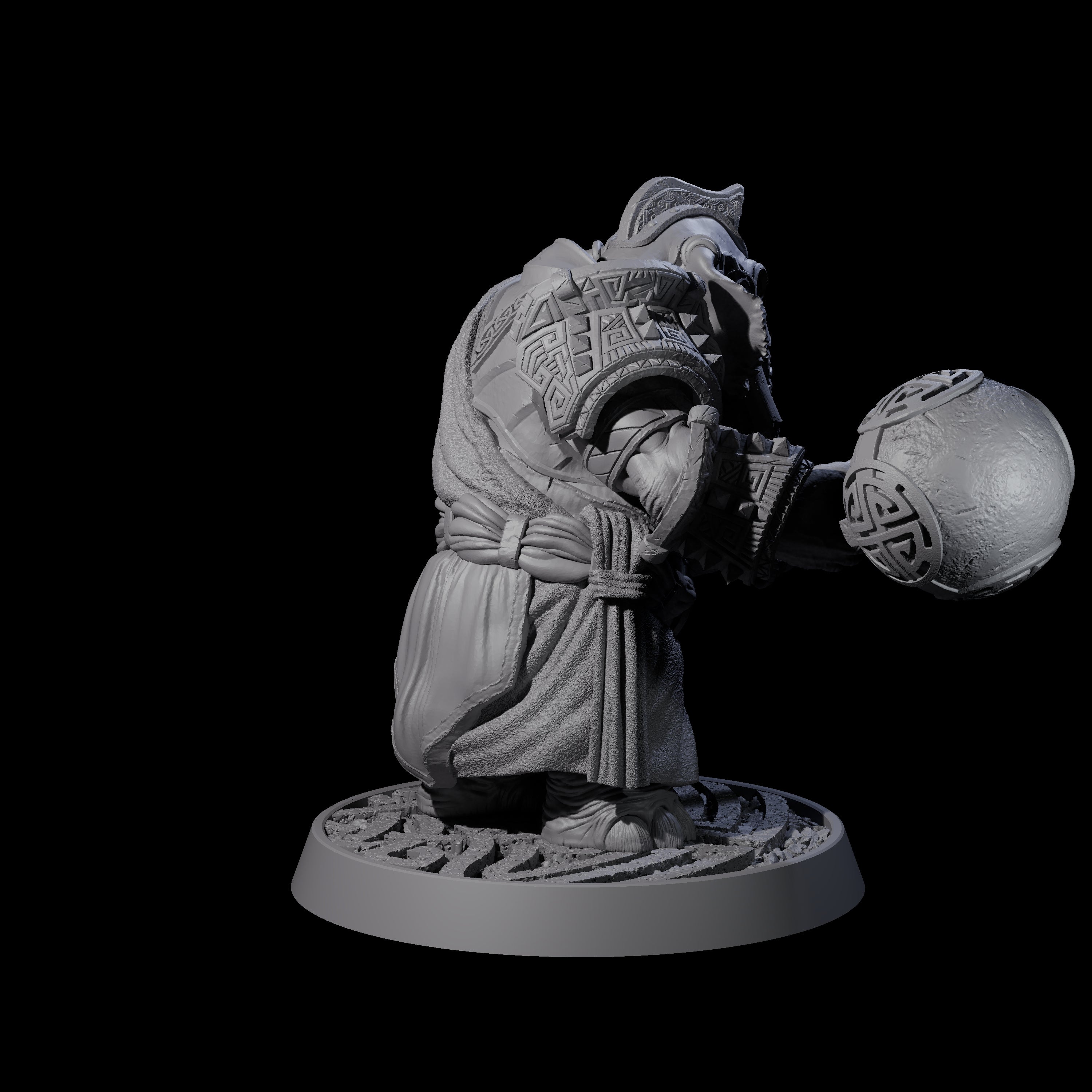 Brave Armoured Loxodon L Miniature for Dungeons and Dragons, Pathfinder or other TTRPGs