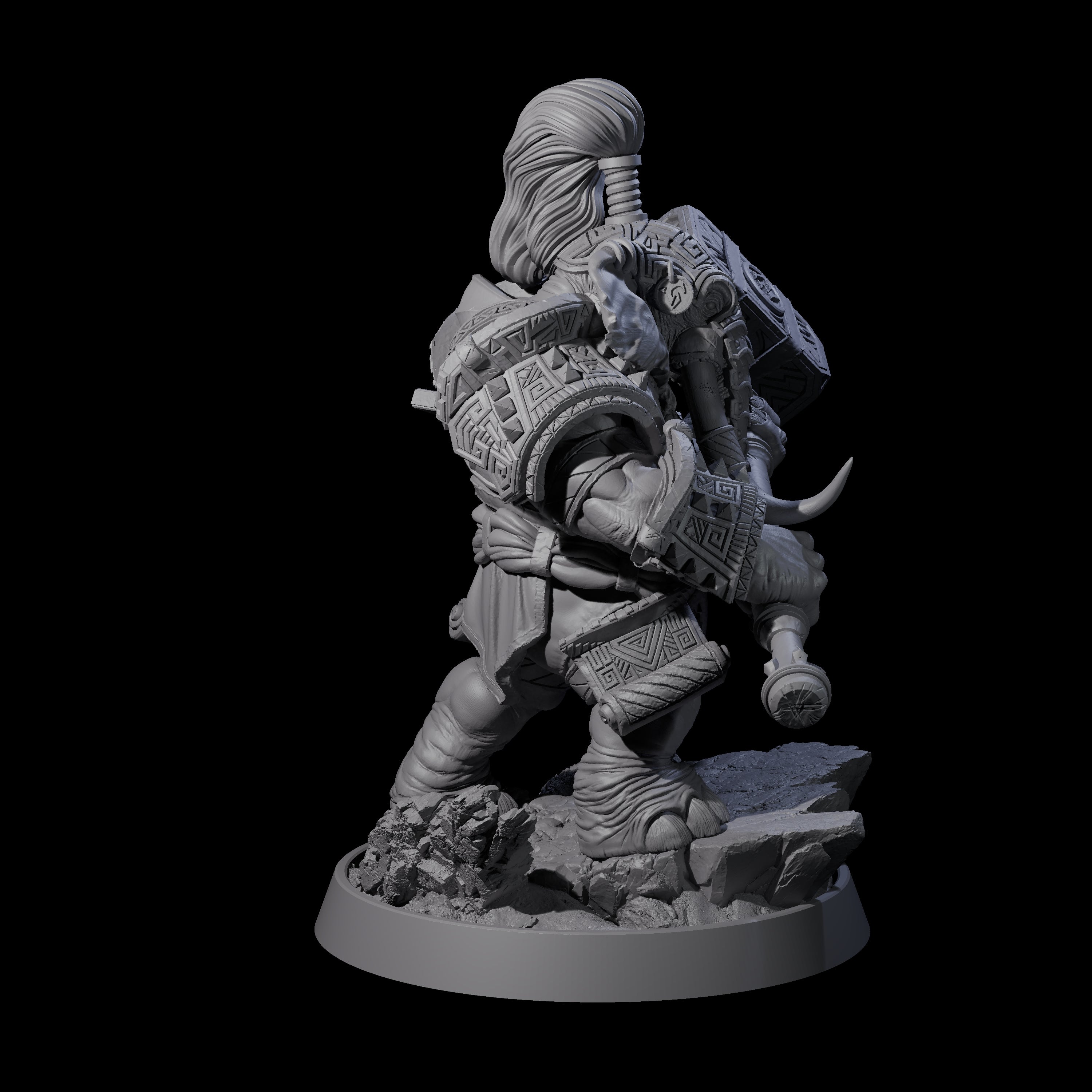 Brave Armoured Loxodon M Miniature for Dungeons and Dragons, Pathfinder or other TTRPGs