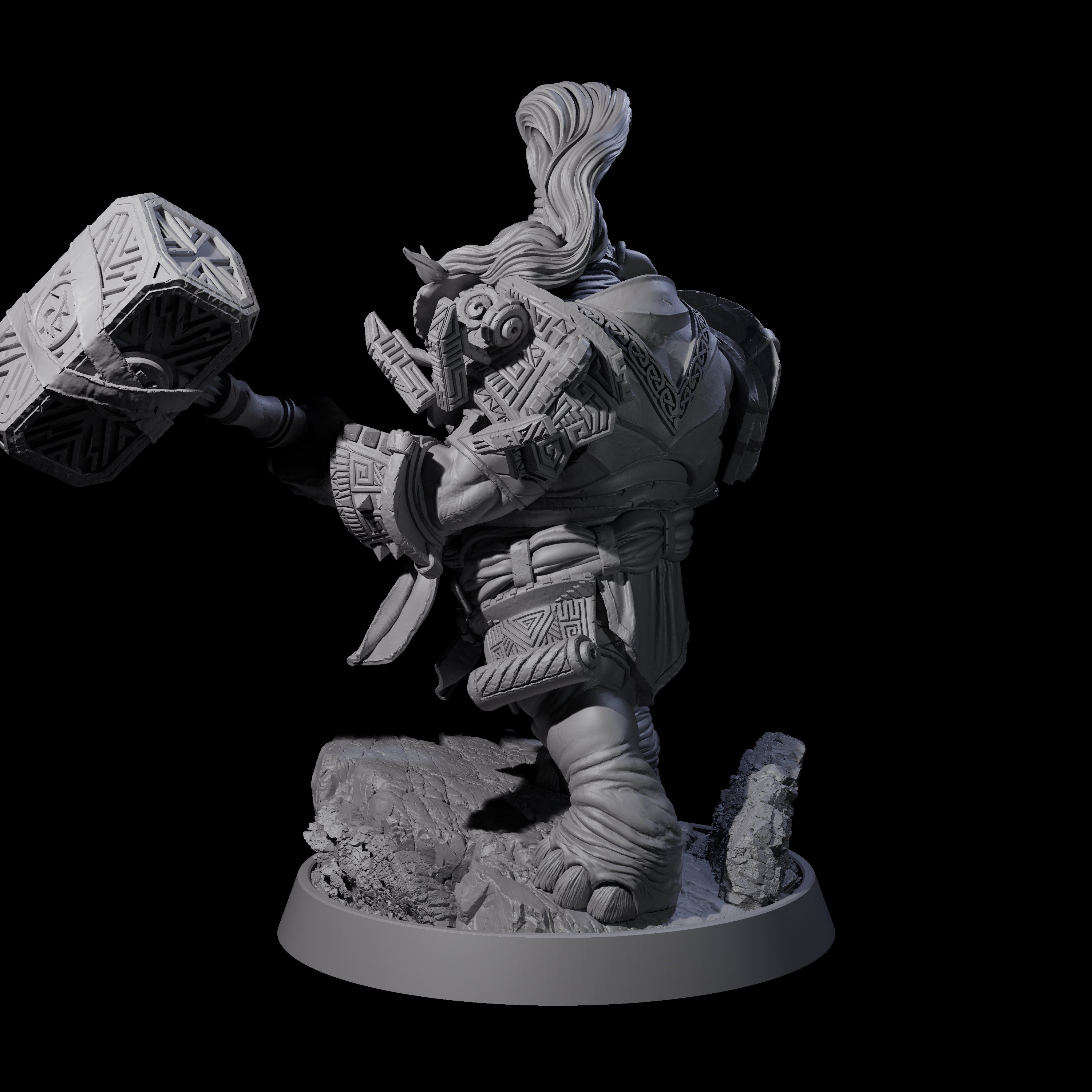 Brave Armoured Loxodon M Miniature for Dungeons and Dragons, Pathfinder or other TTRPGs