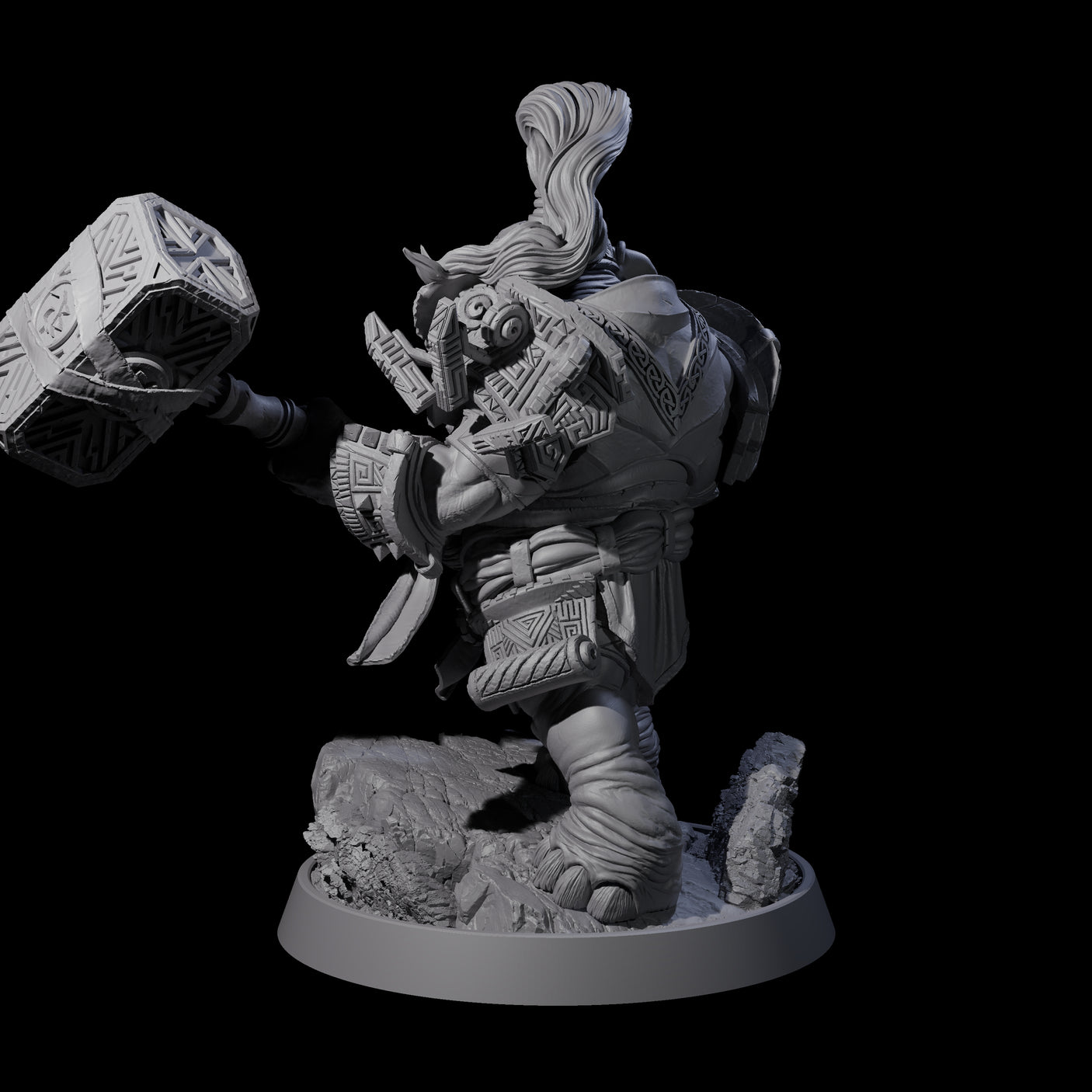 Brave Armoured Loxodon M Miniature for Dungeons and Dragons, Pathfinder or other TTRPGs
