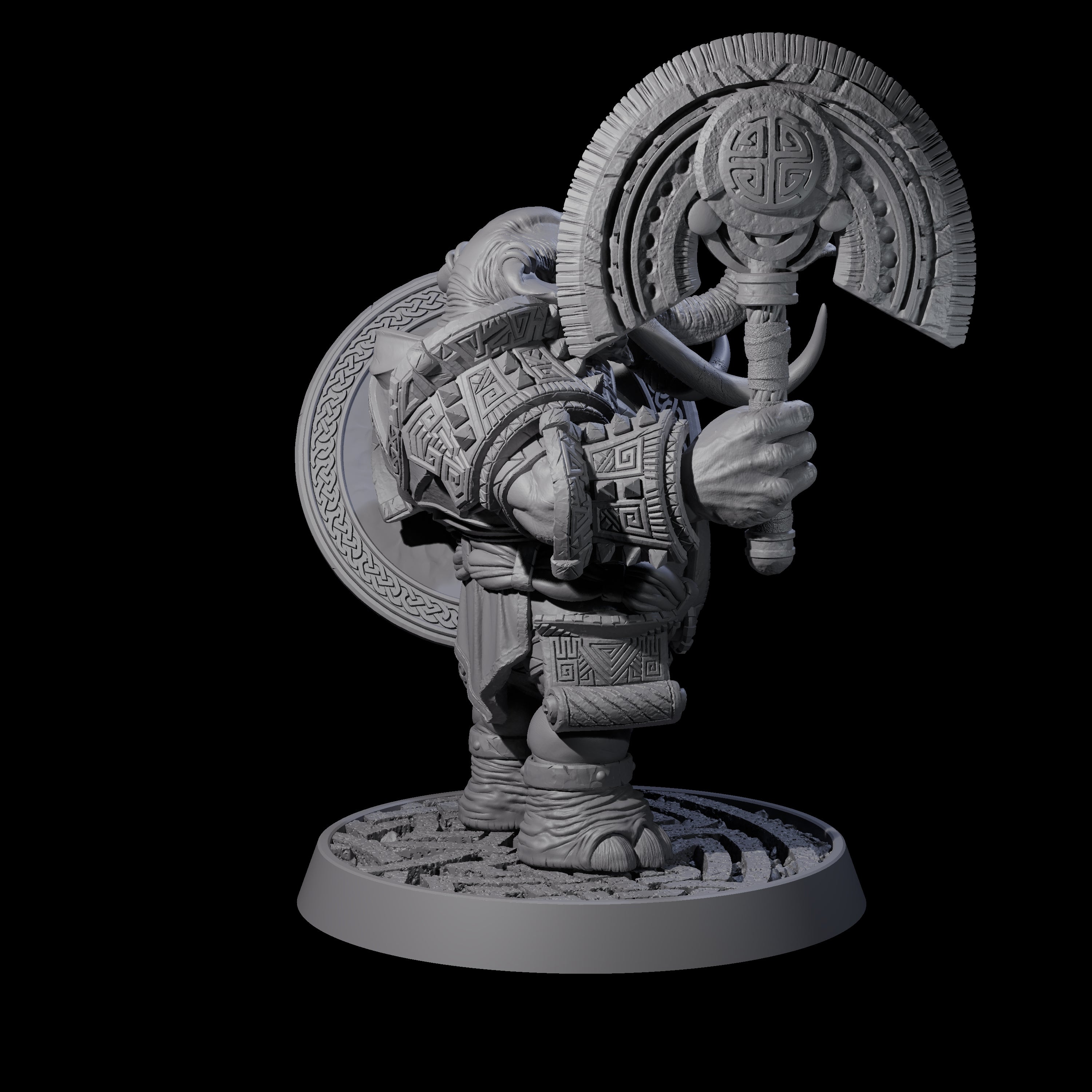 Brave Armoured Loxodon N Miniature for Dungeons and Dragons, Pathfinder or other TTRPGs