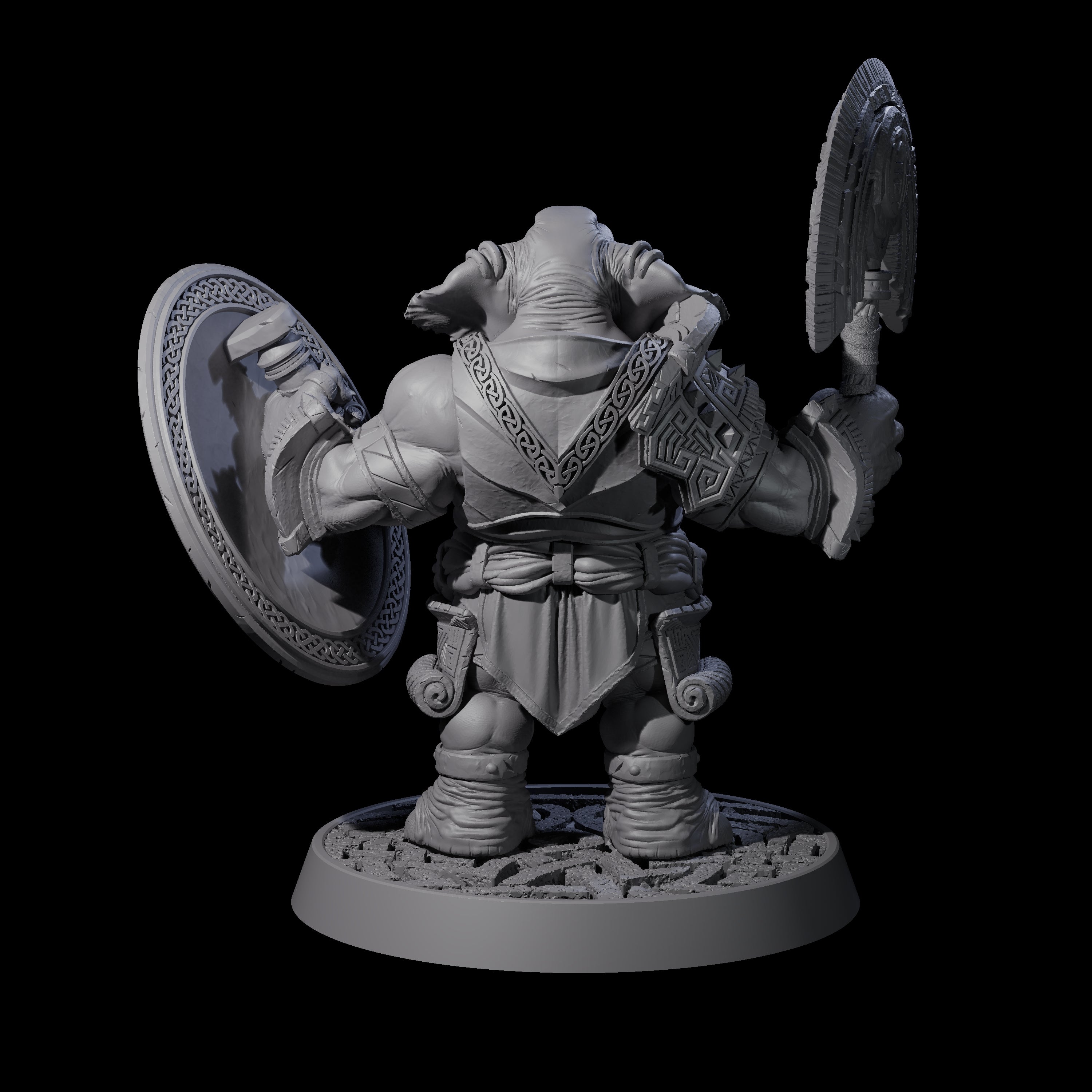 Brave Armoured Loxodon N Miniature for Dungeons and Dragons, Pathfinder or other TTRPGs