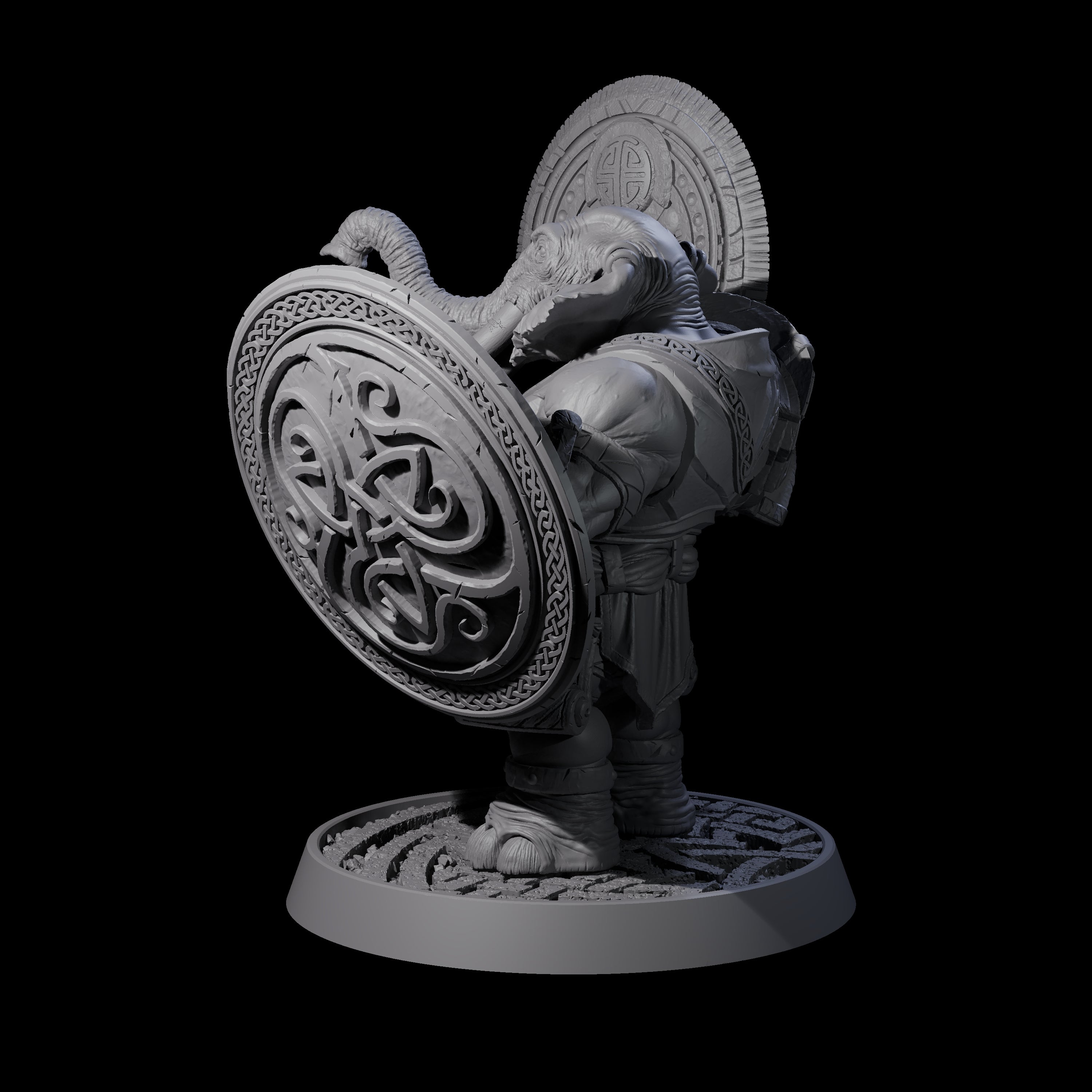 Brave Armoured Loxodon N Miniature for Dungeons and Dragons, Pathfinder or other TTRPGs
