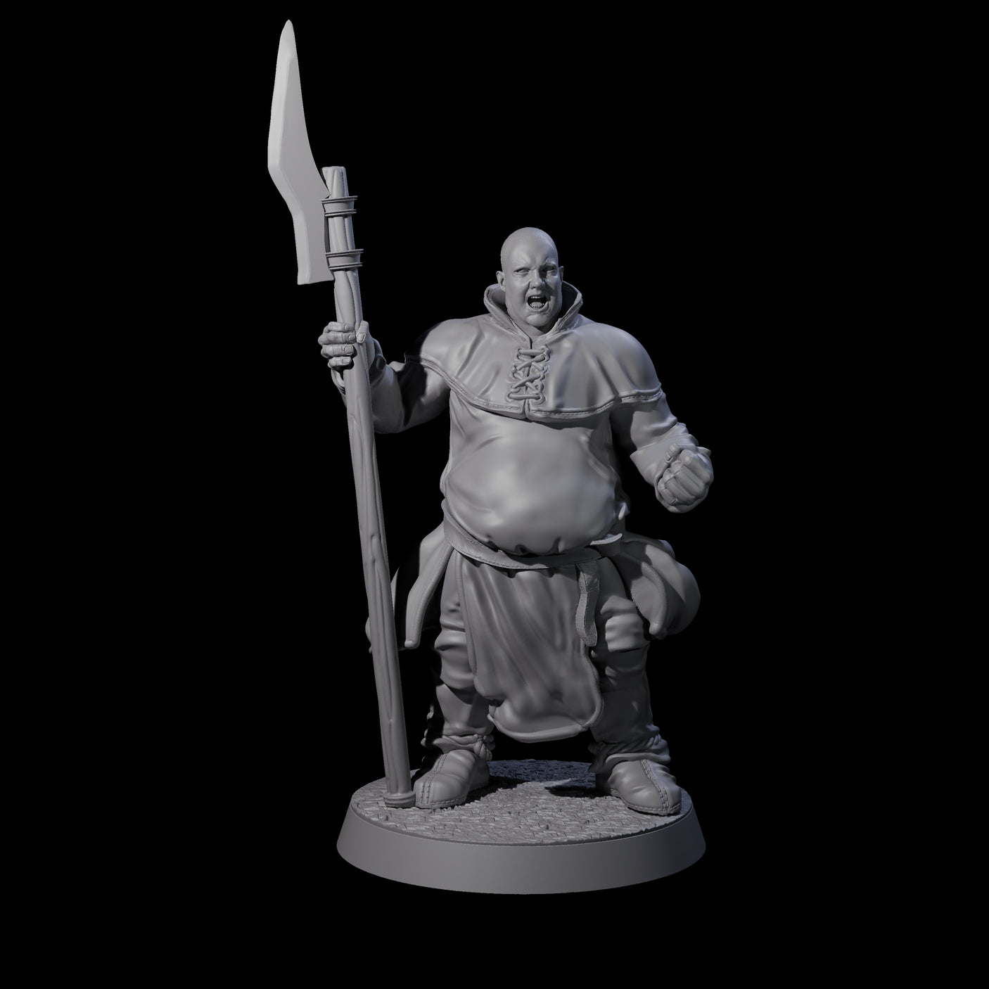 Brave Peasant Soldier A Miniature for Dungeons and Dragons, Pathfinder or other TTRPGs