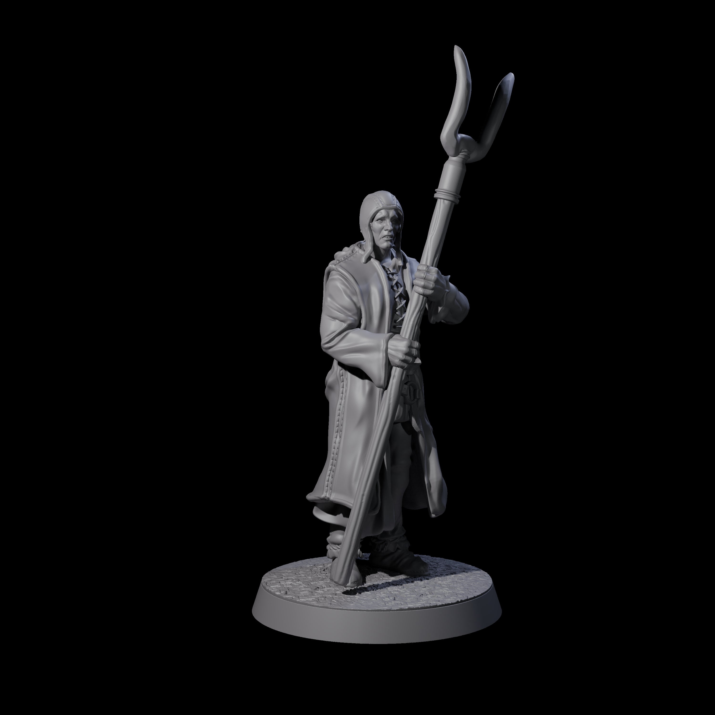 Brave Peasant Soldier B Miniature for Dungeons and Dragons, Pathfinder or other TTRPGs