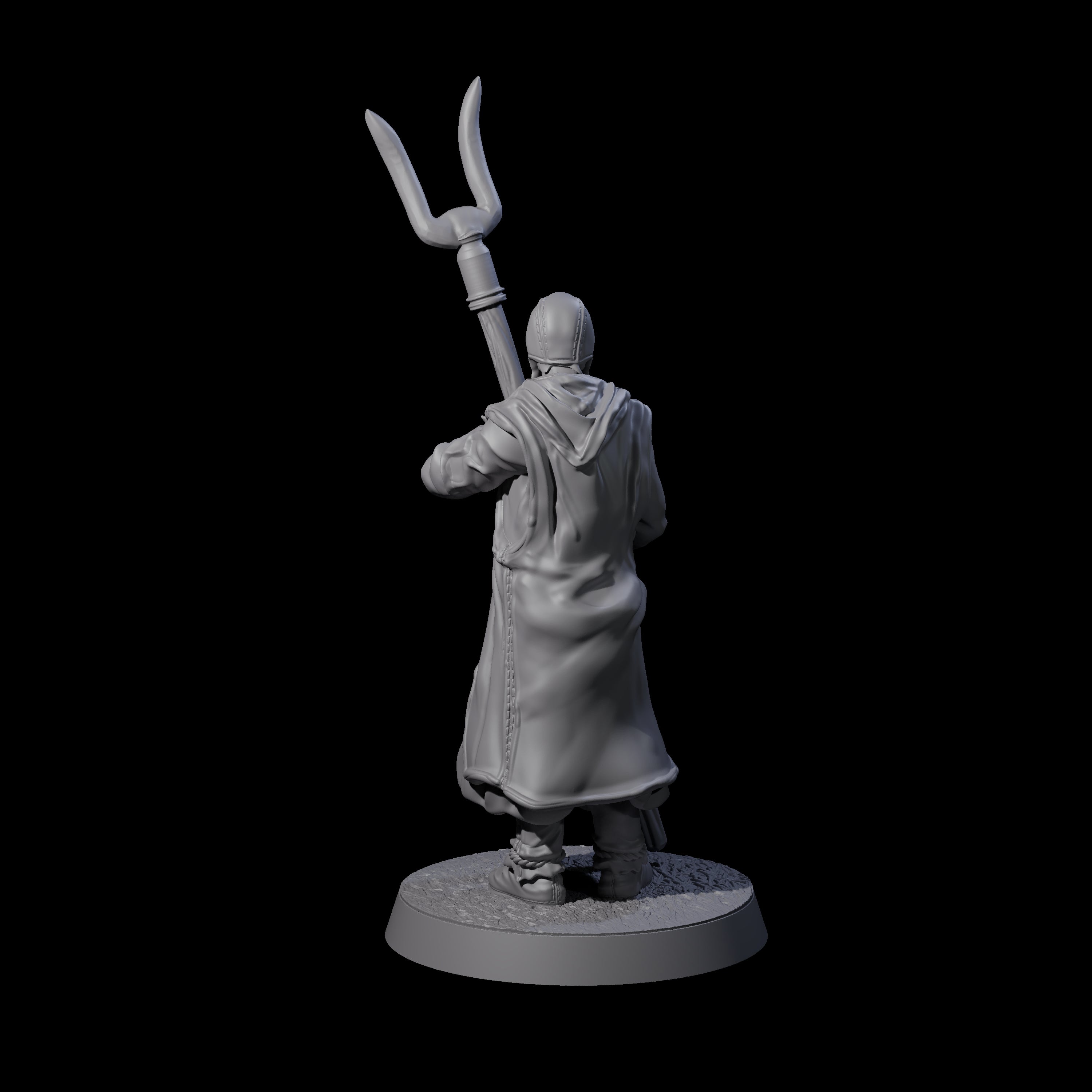 Brave Peasant Soldier B Miniature for Dungeons and Dragons, Pathfinder or other TTRPGs