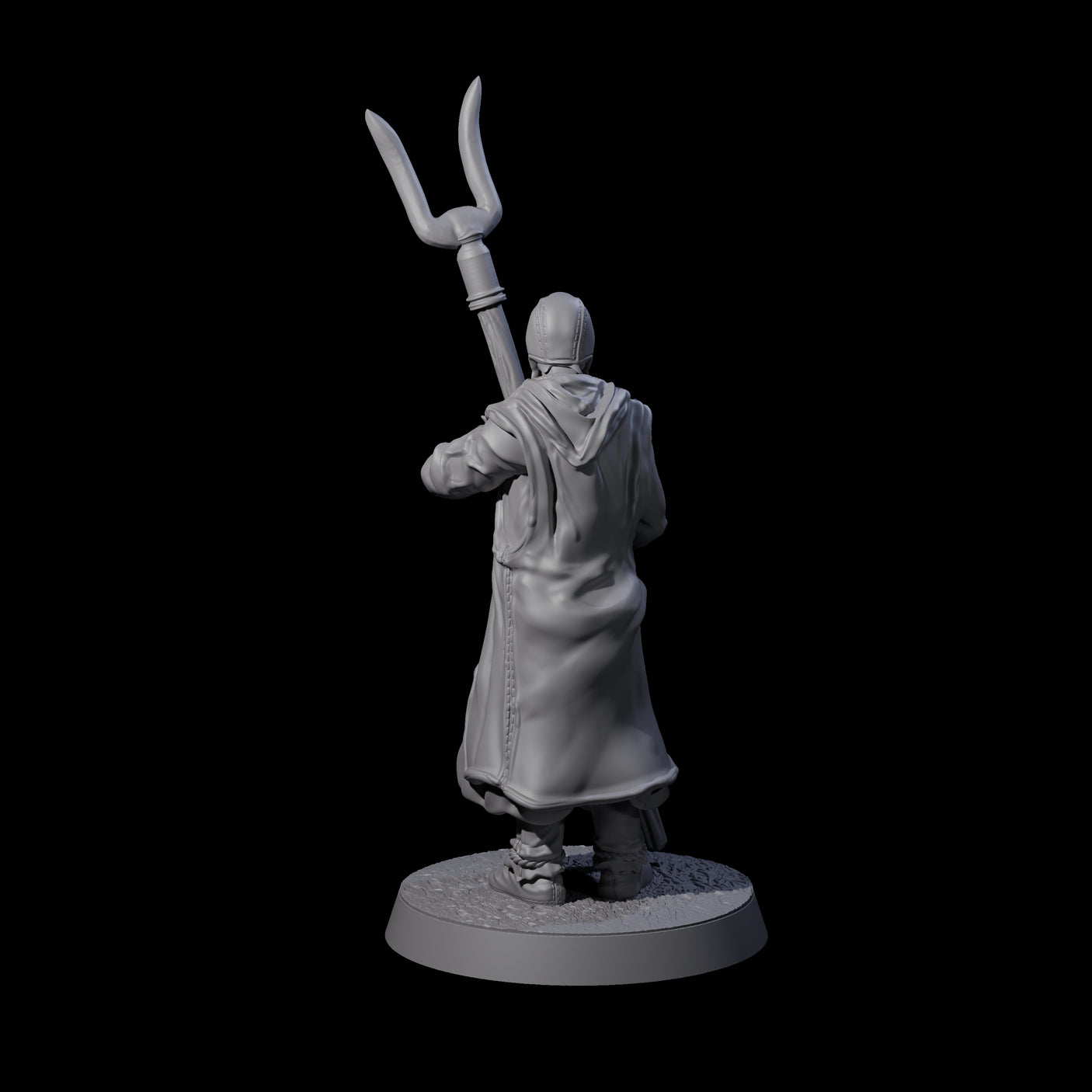 Brave Peasant Soldier B Miniature for Dungeons and Dragons, Pathfinder or other TTRPGs