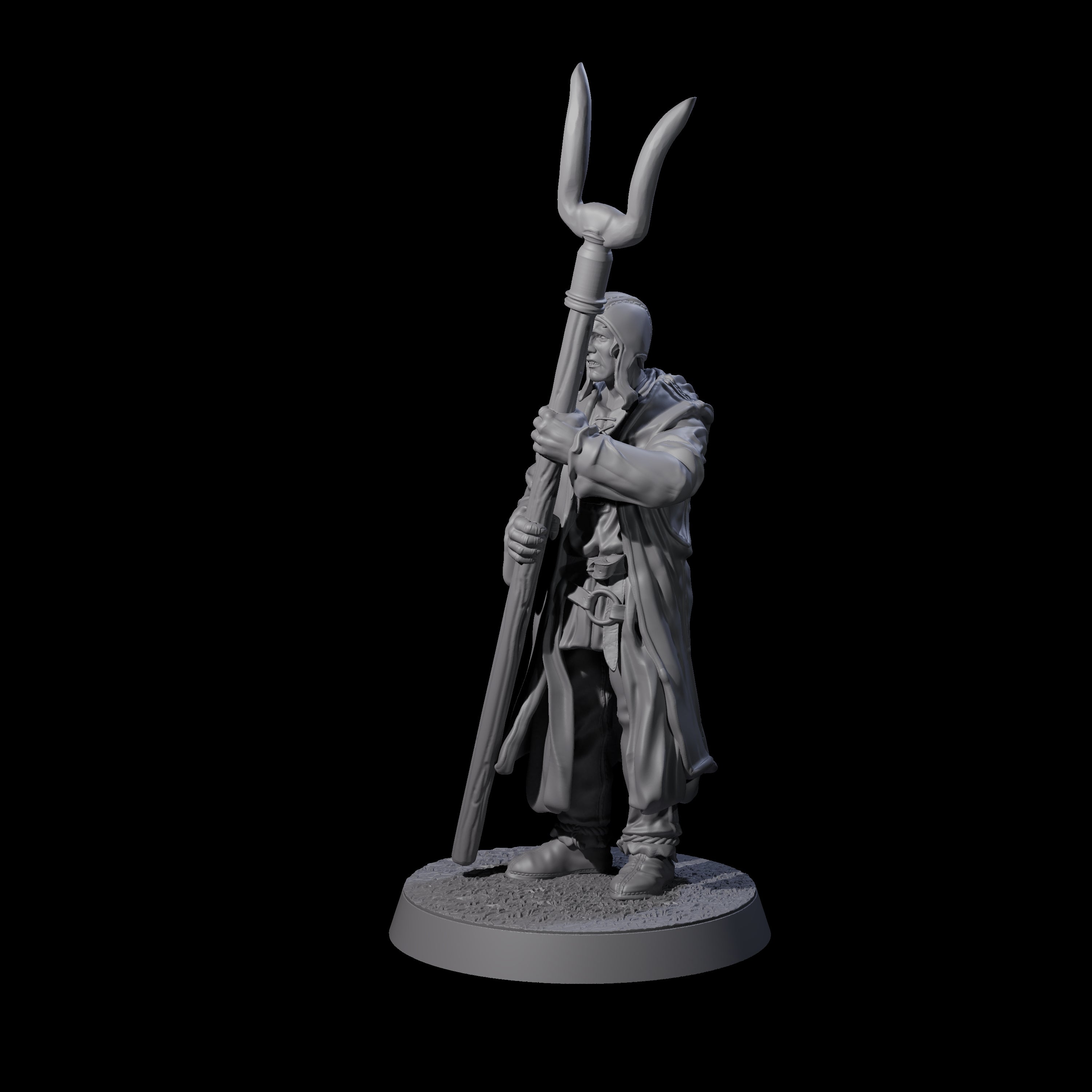 Brave Peasant Soldier B Miniature for Dungeons and Dragons, Pathfinder or other TTRPGs