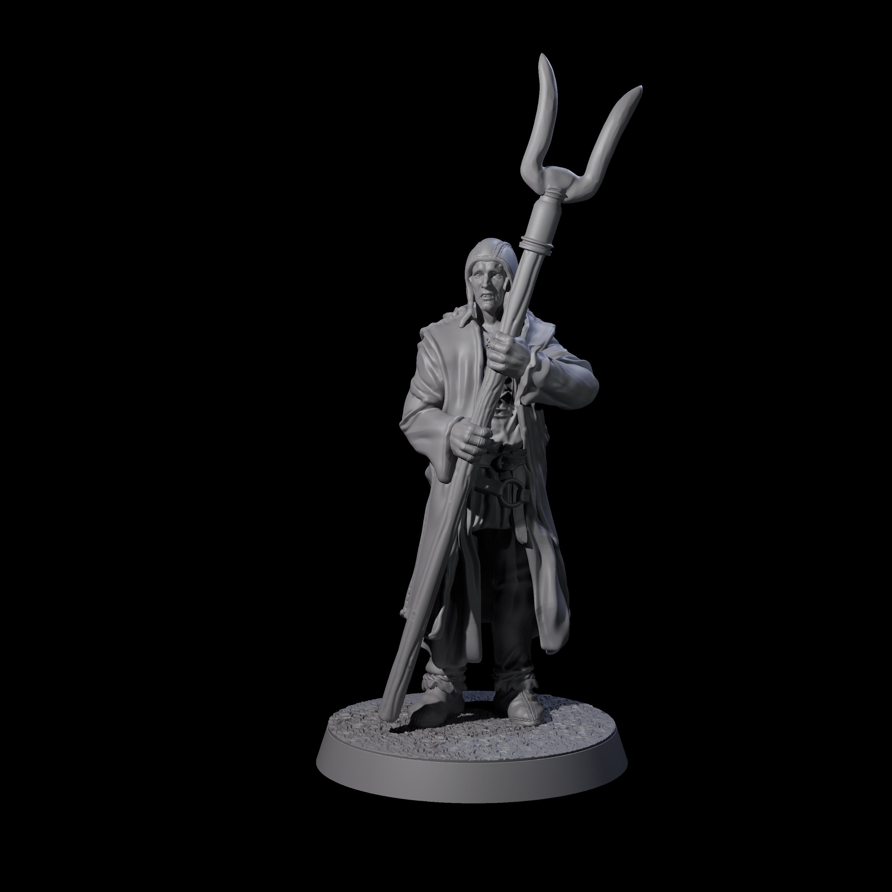 Brave Peasant Soldier B Miniature for Dungeons and Dragons, Pathfinder or other TTRPGs