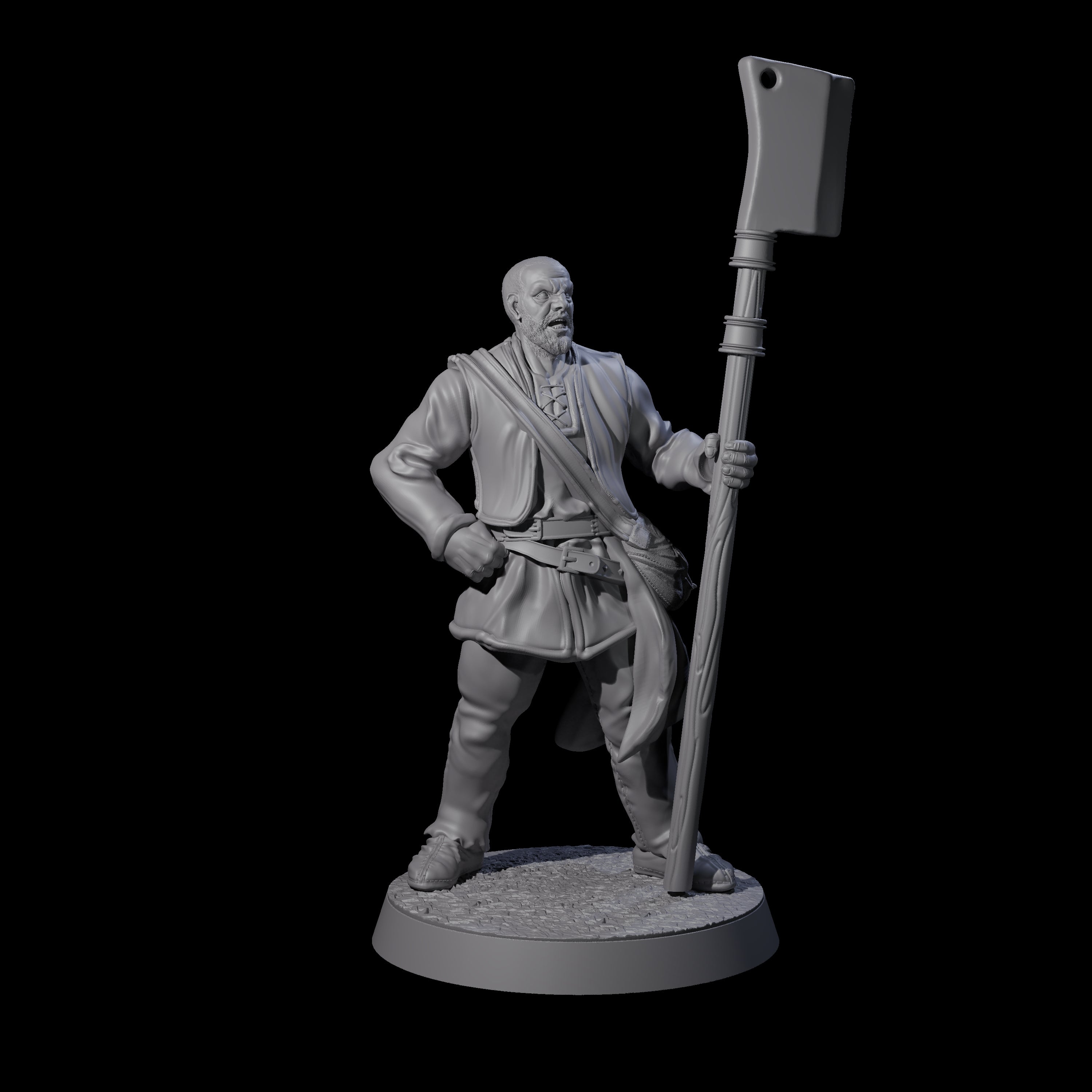 Brave Peasant Soldier D Miniature for Dungeons and Dragons, Pathfinder or other TTRPGs