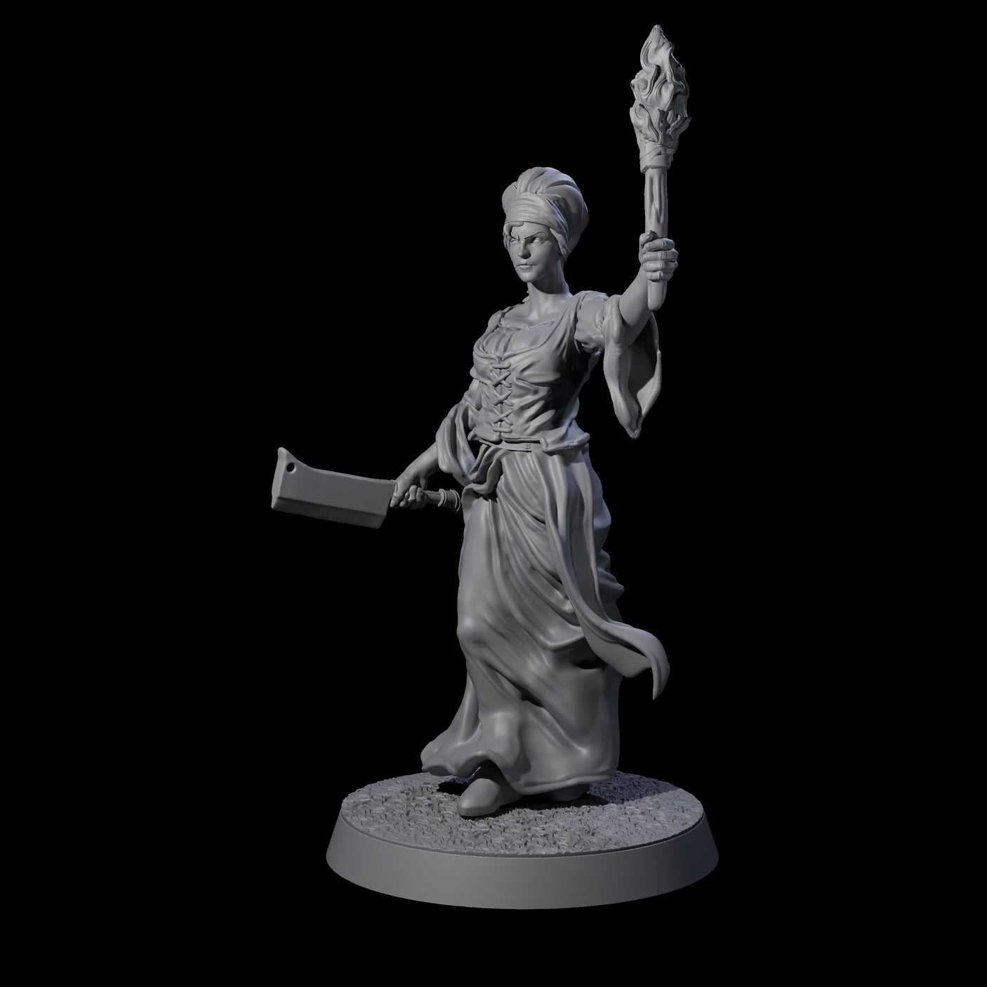 Brave Peasant Soldier E Miniature for Dungeons and Dragons, Pathfinder or other TTRPGs