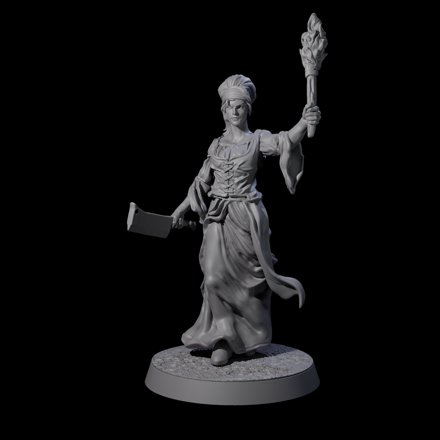 Brave Peasant Soldier E Miniature for Dungeons and Dragons, Pathfinder or other TTRPGs