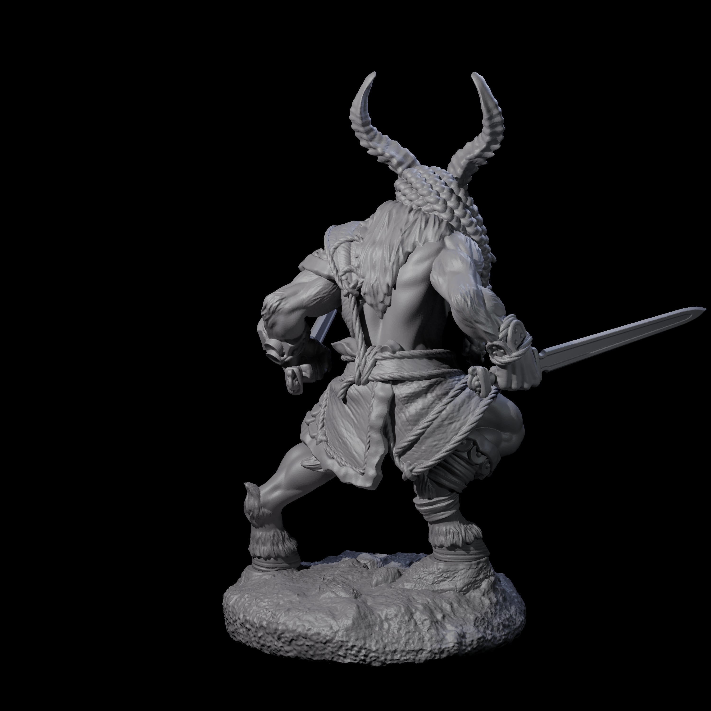 Brave Satyr Fighter A Miniature for Dungeons and Dragons, Pathfinder or other TTRPGs