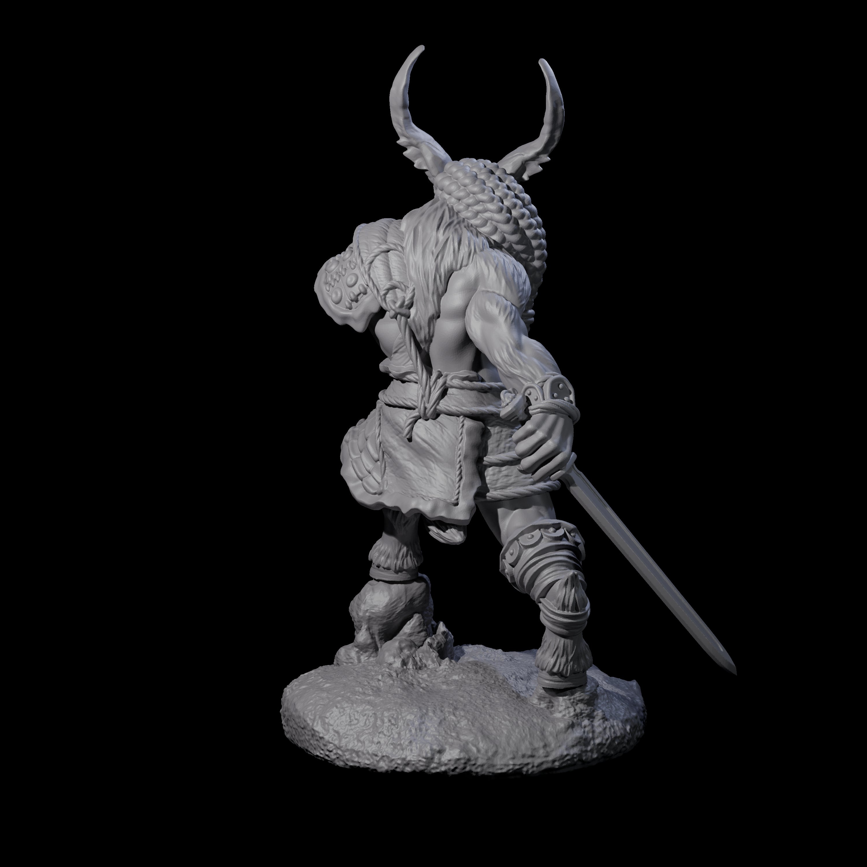 Brave Satyr Fighter B Miniature for Dungeons and Dragons, Pathfinder or other TTRPGs