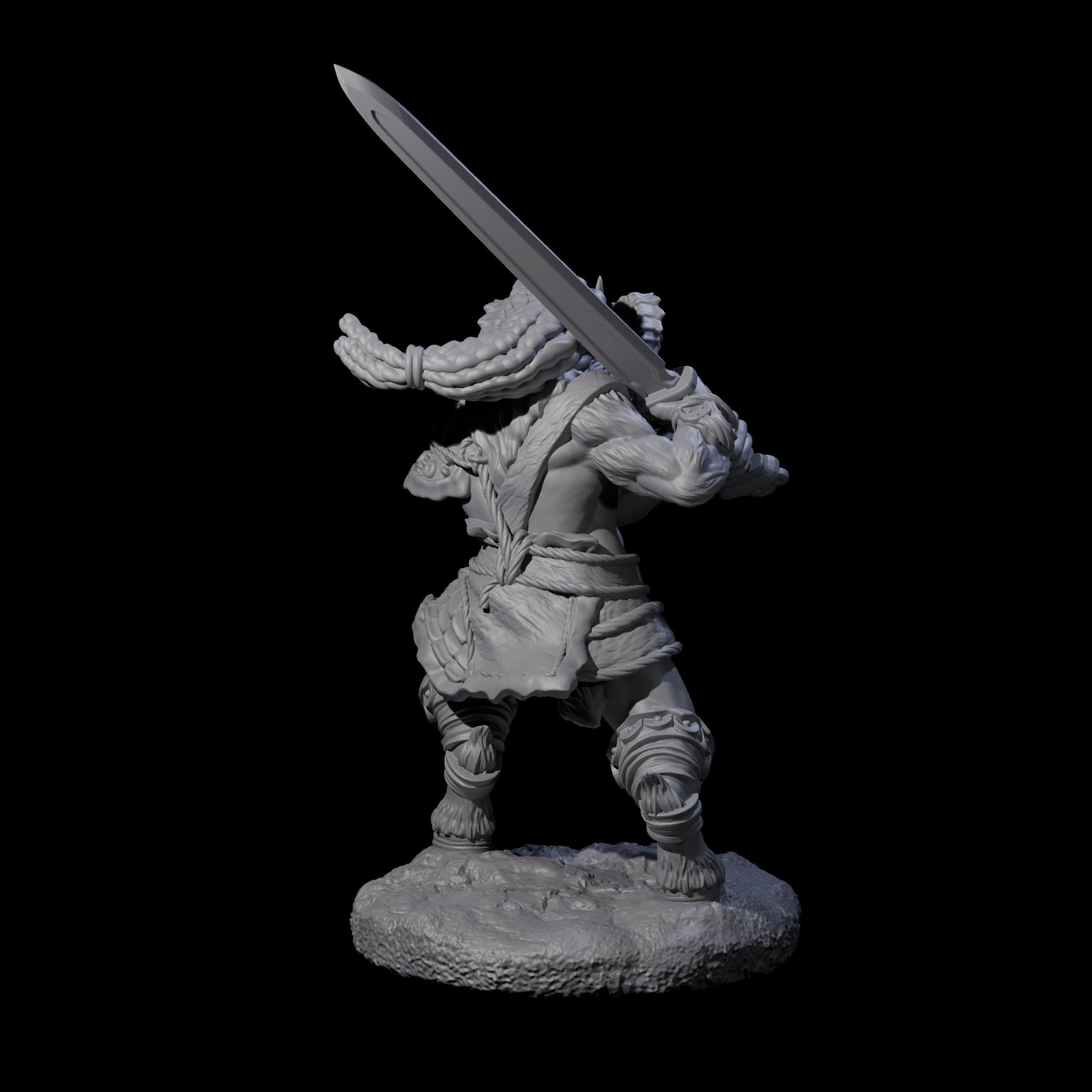 Brave Satyr Fighter E Miniature for Dungeons and Dragons, Pathfinder or other TTRPGs