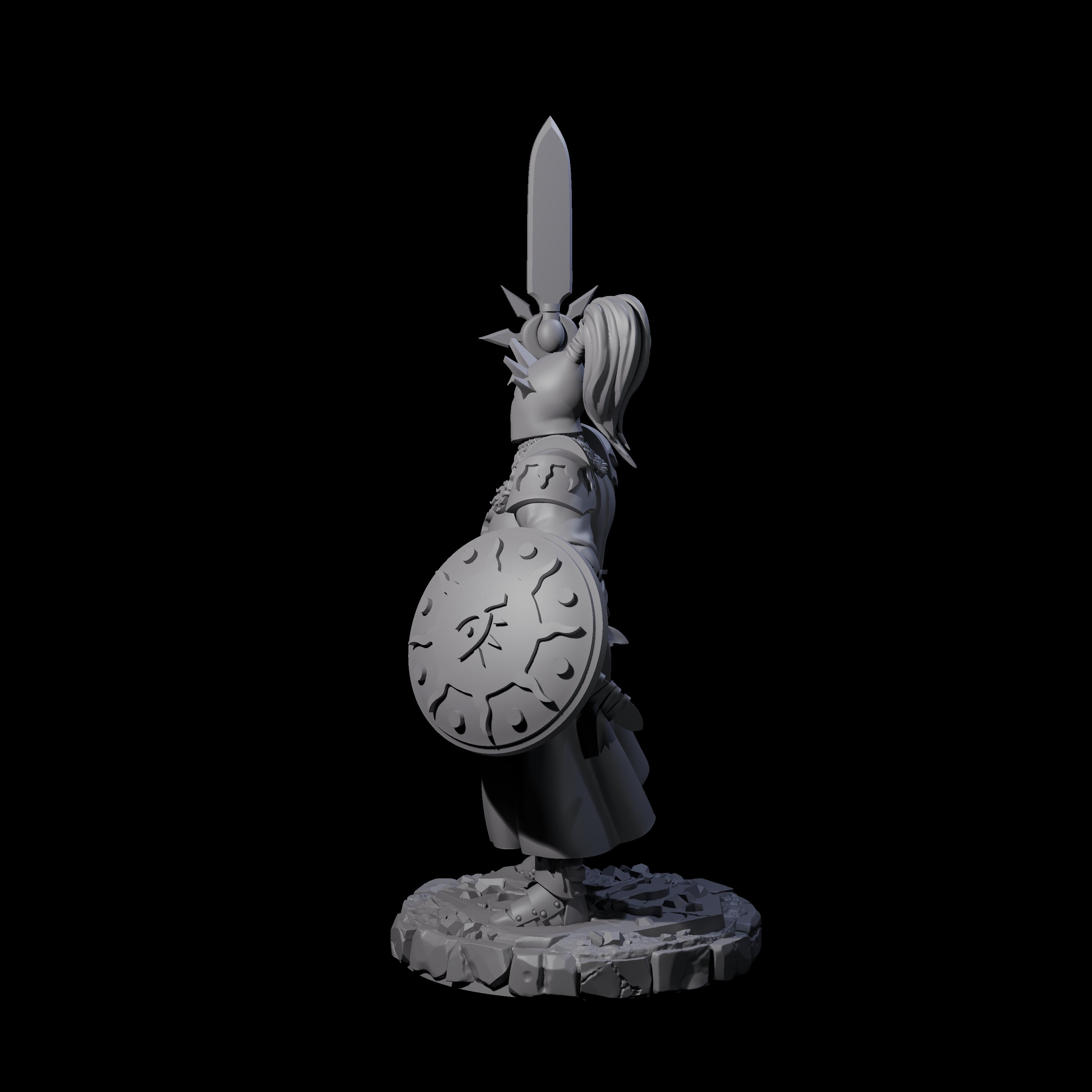 Brave Static Knight Miniature for Dungeons and Dragons, Pathfinder or other TTRPGs