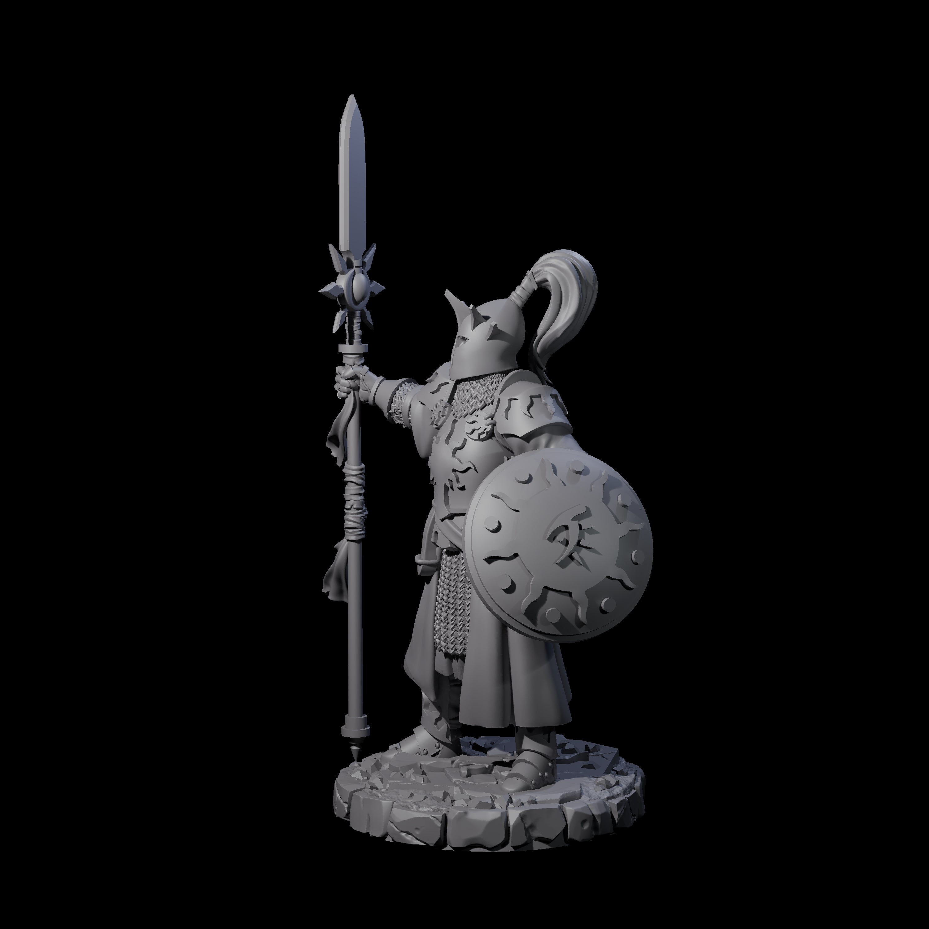 Brave Static Knight Miniature for Dungeons and Dragons, Pathfinder or other TTRPGs