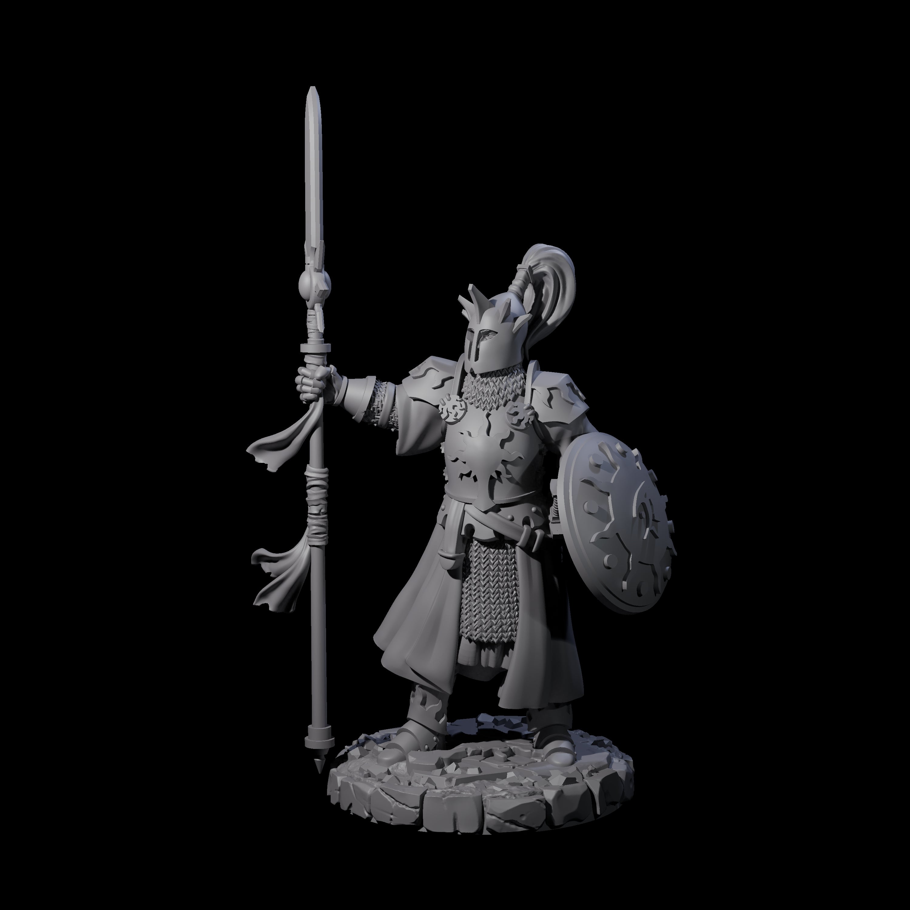 Brave Static Knight Miniature for Dungeons and Dragons, Pathfinder or other TTRPGs