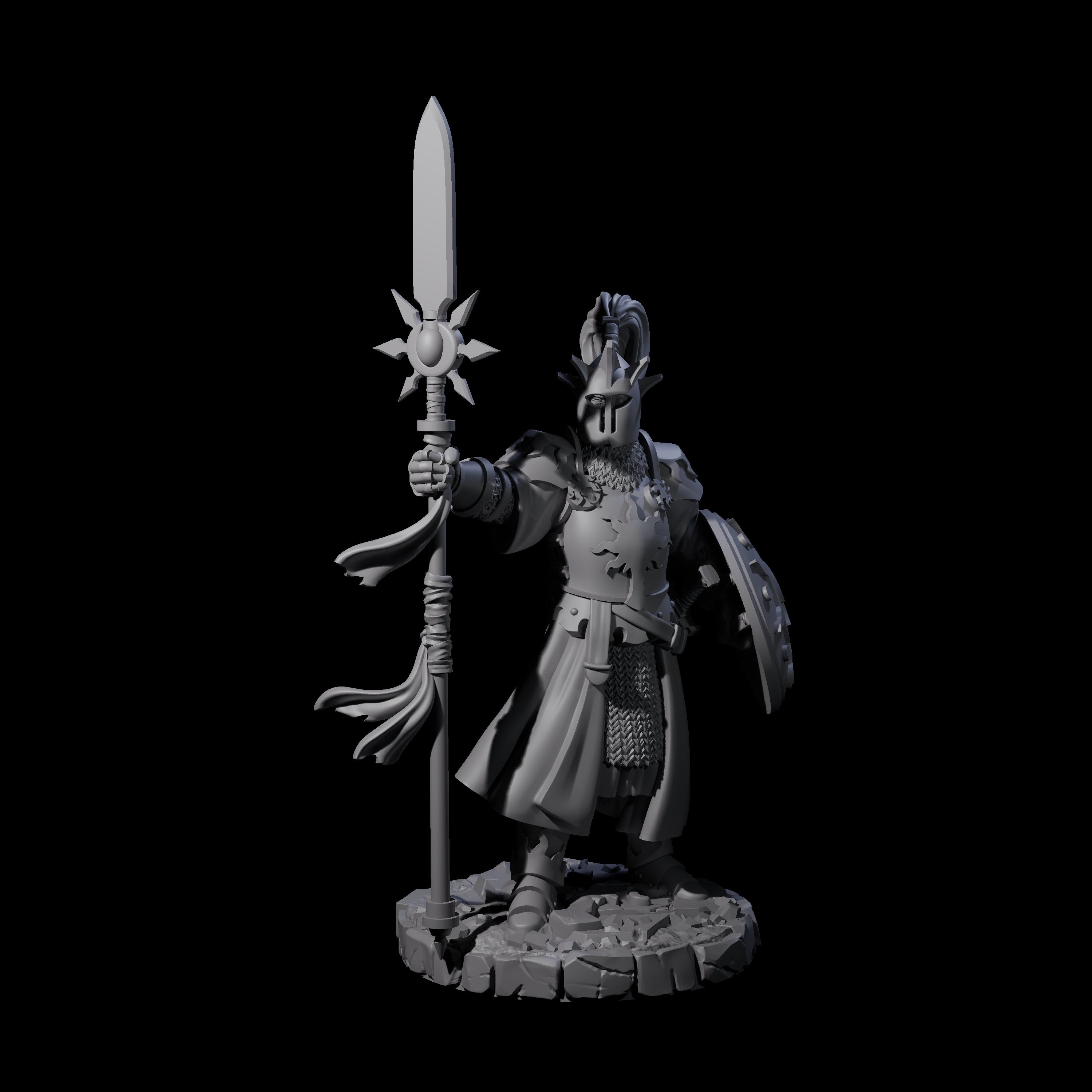 Brave Static Knight Miniature for Dungeons and Dragons, Pathfinder or other TTRPGs