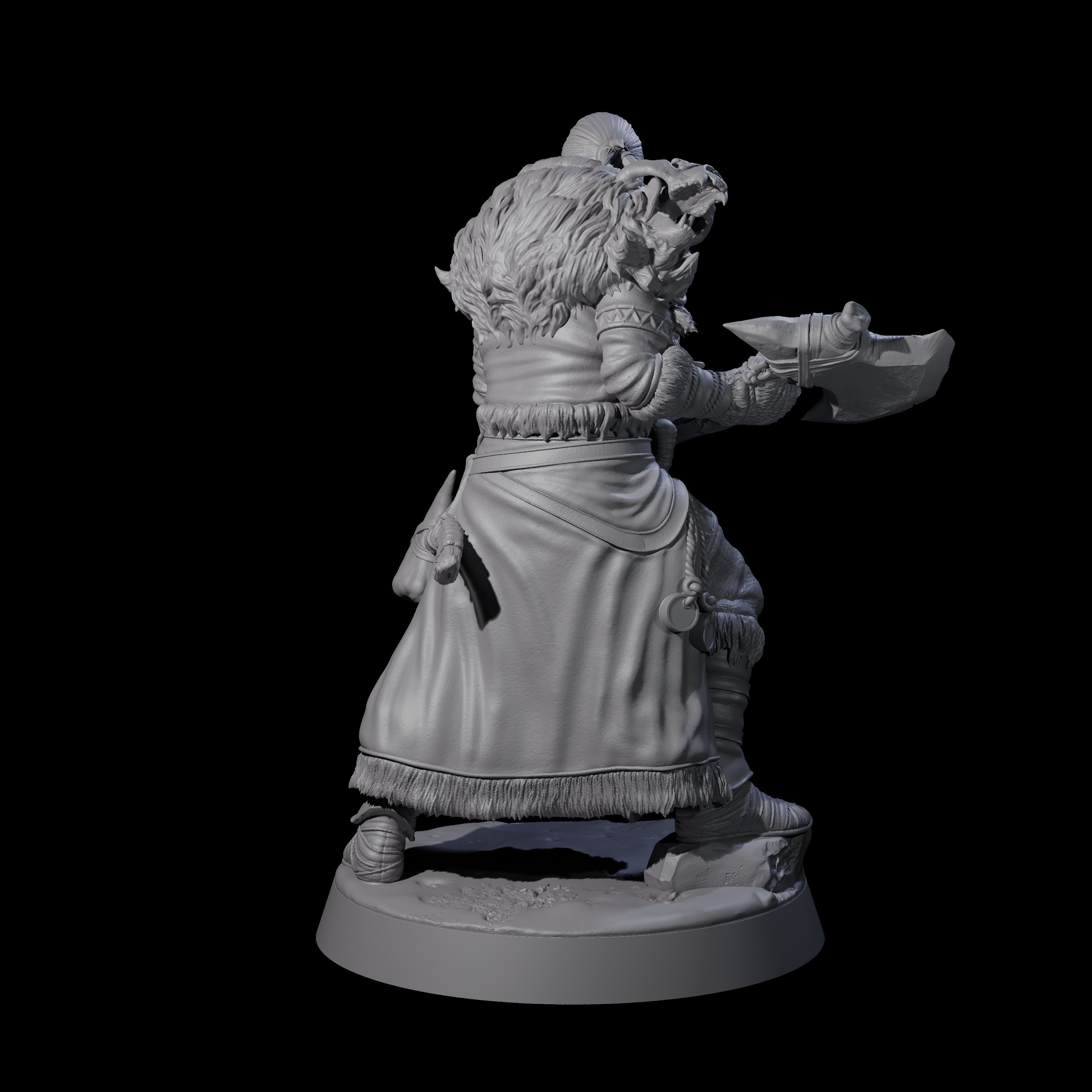 Brave Woodland Barbarian A Miniature for Dungeons and Dragons, Pathfinder or other TTRPGs