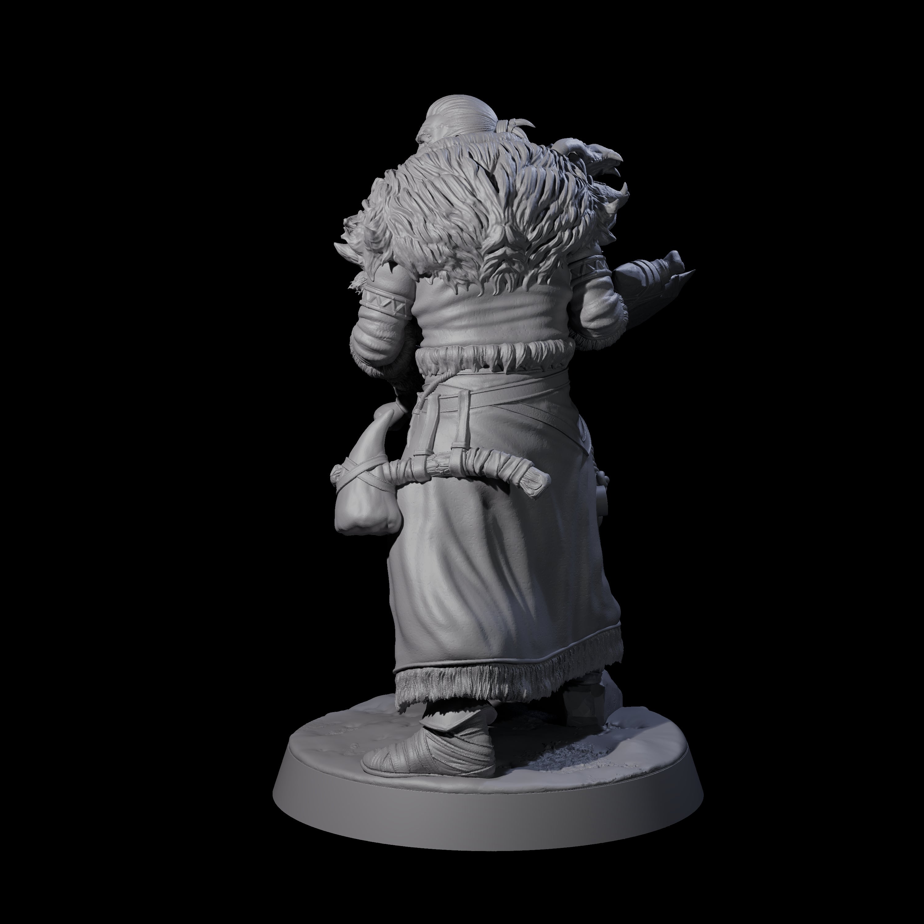 Brave Woodland Barbarian A Miniature for Dungeons and Dragons, Pathfinder or other TTRPGs