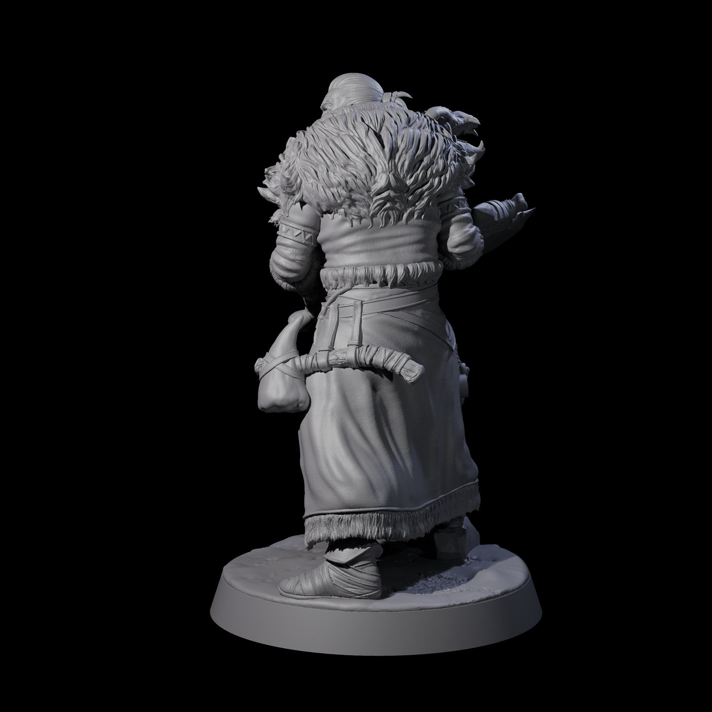 Brave Woodland Barbarian A Miniature for Dungeons and Dragons, Pathfinder or other TTRPGs