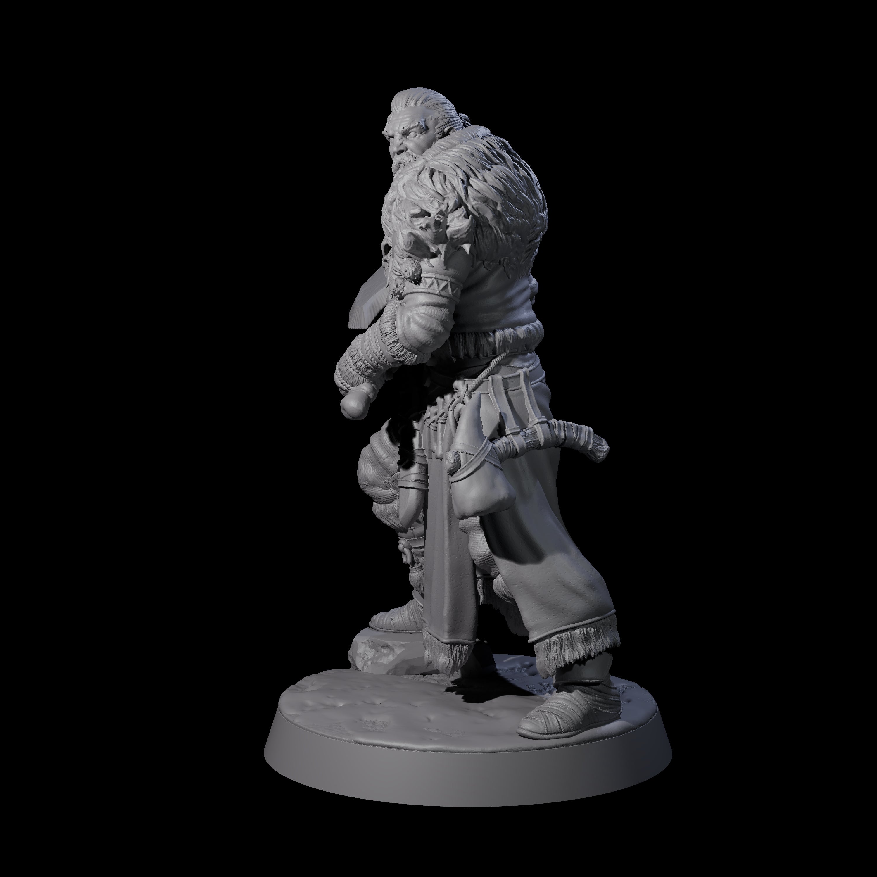 Brave Woodland Barbarian A Miniature for Dungeons and Dragons, Pathfinder or other TTRPGs