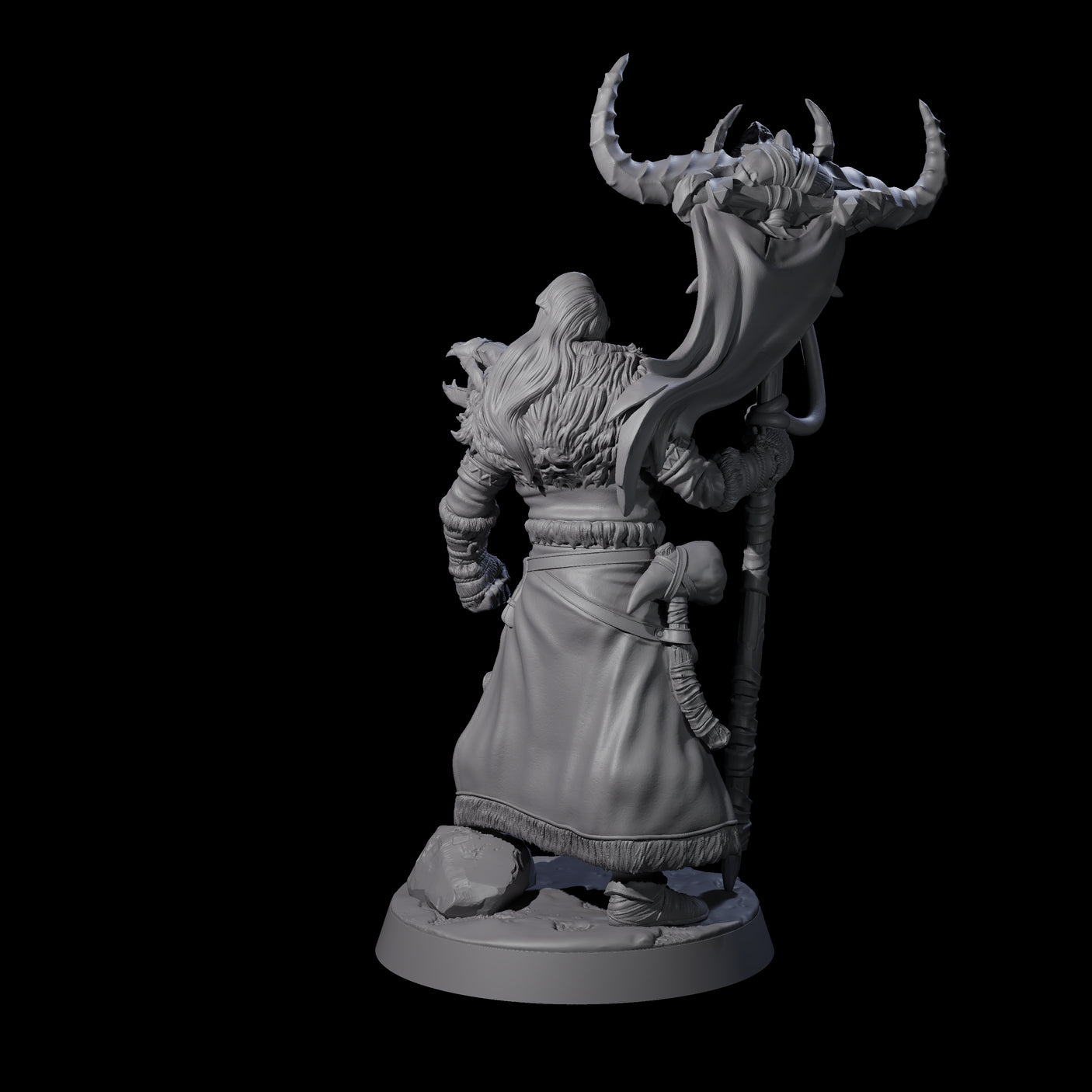 Brave Woodland Barbarian G Miniature for Dungeons and Dragons, Pathfinder or other TTRPGs