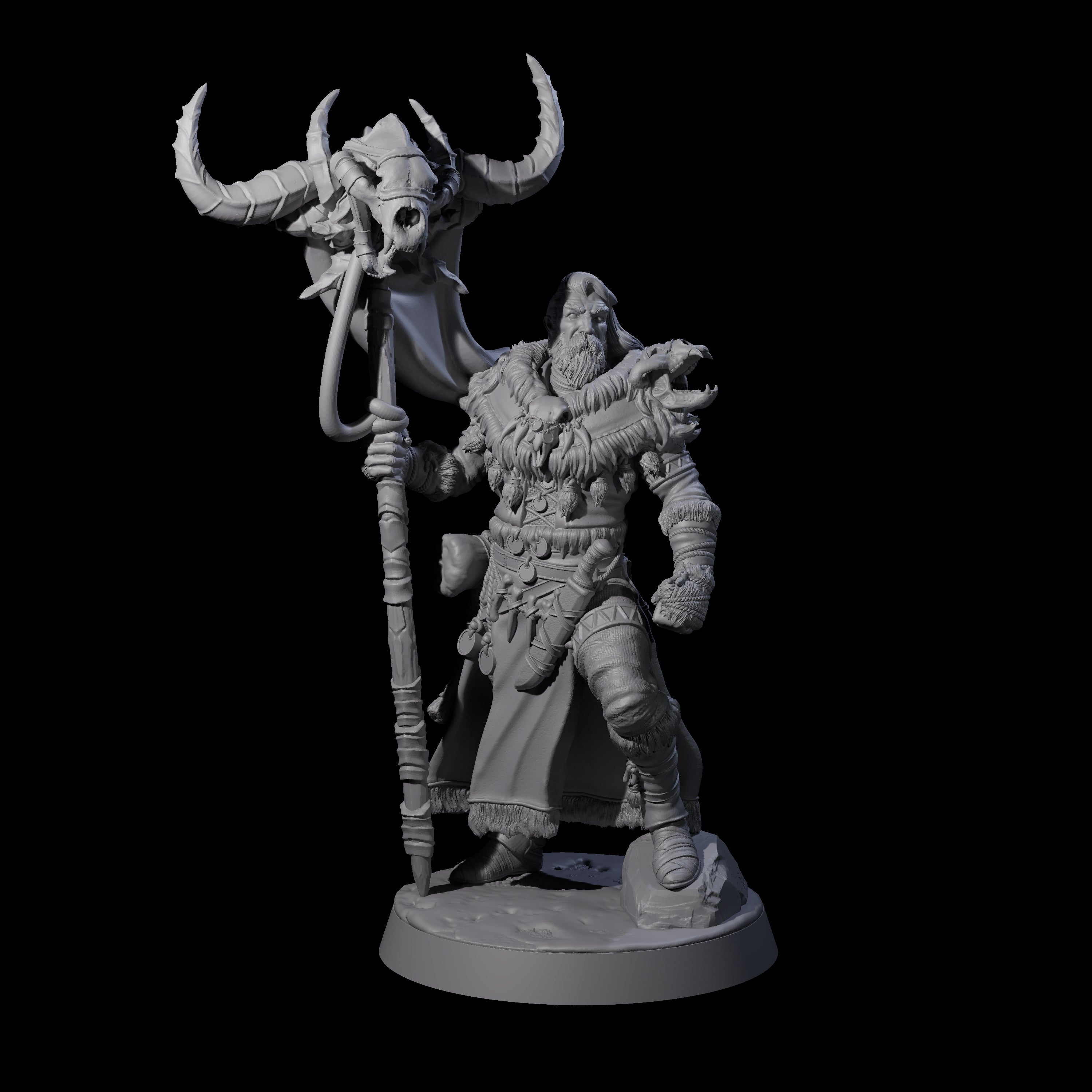 Brave Woodland Barbarian G Miniature for Dungeons and Dragons, Pathfinder or other TTRPGs
