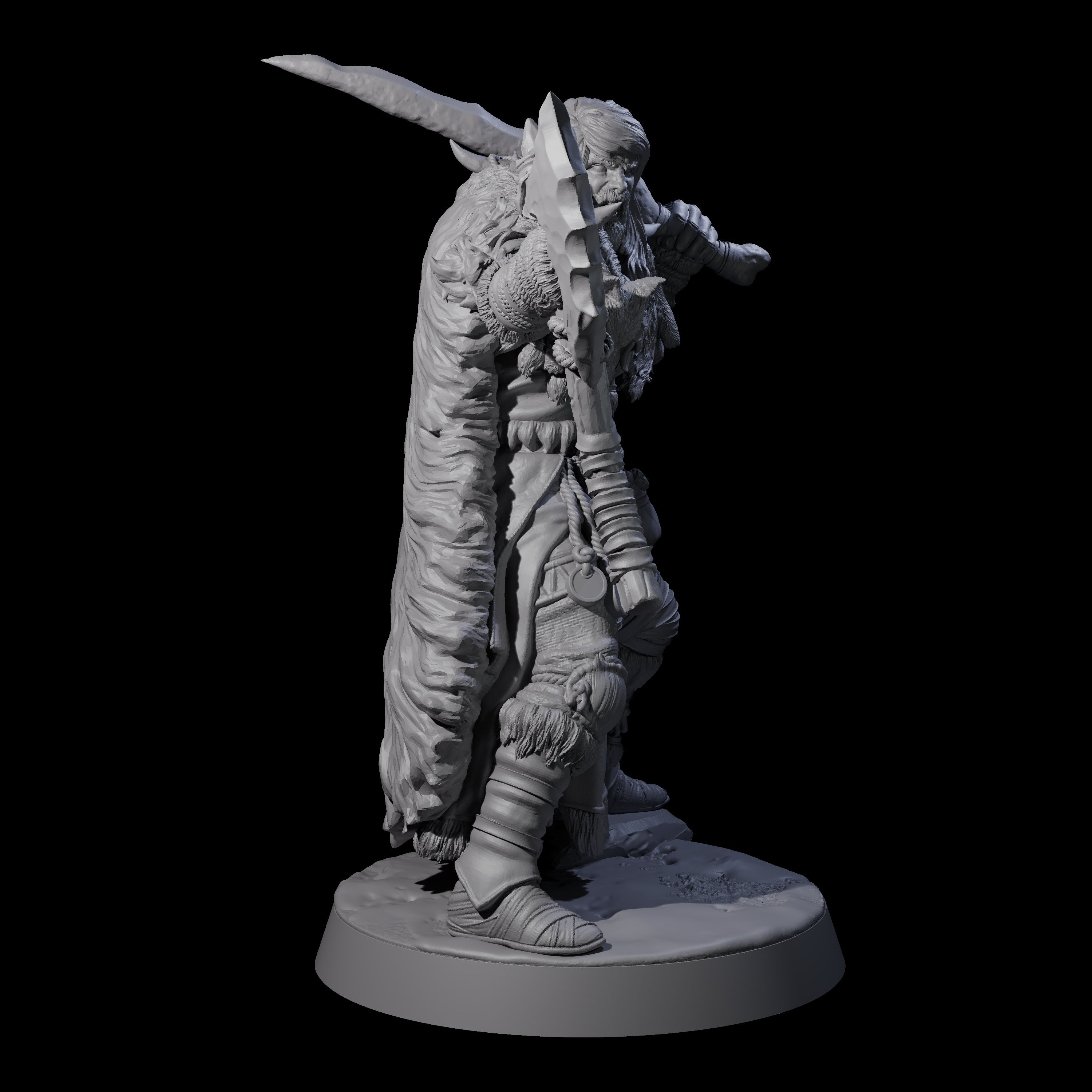 Brave Woodland Barbarian H Miniature for Dungeons and Dragons, Pathfinder or other TTRPGs