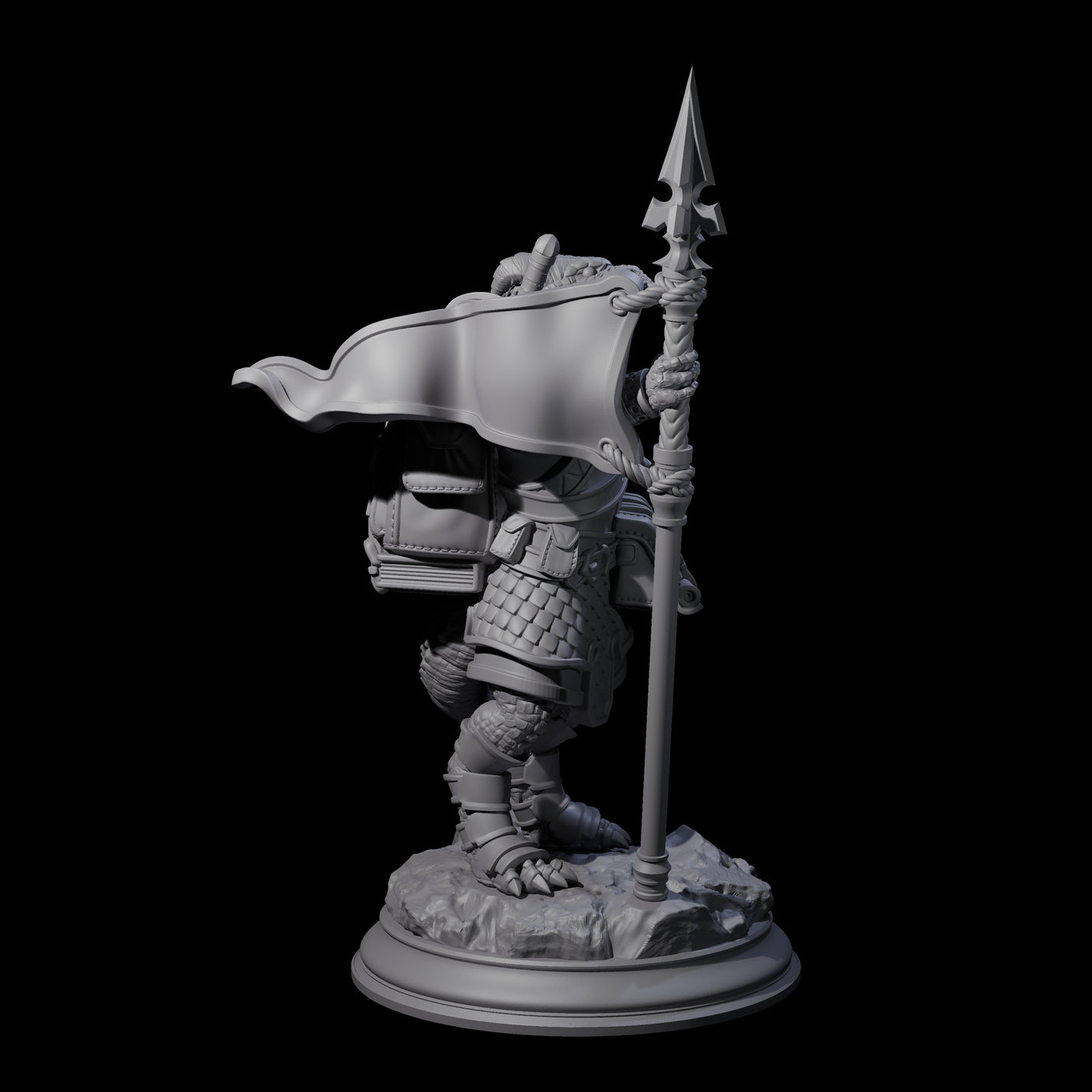 Brave Young Dragonborn Scout Miniature for Dungeons and Dragons, Pathfinder or other TTRPGs