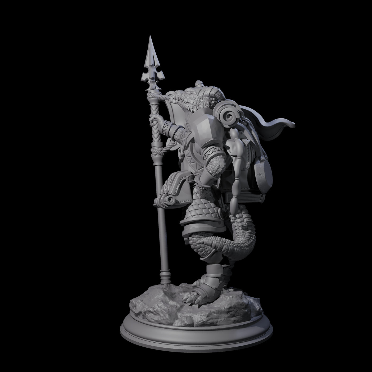 Brave Young Dragonborn Scout Miniature for Dungeons and Dragons, Pathfinder or other TTRPGs