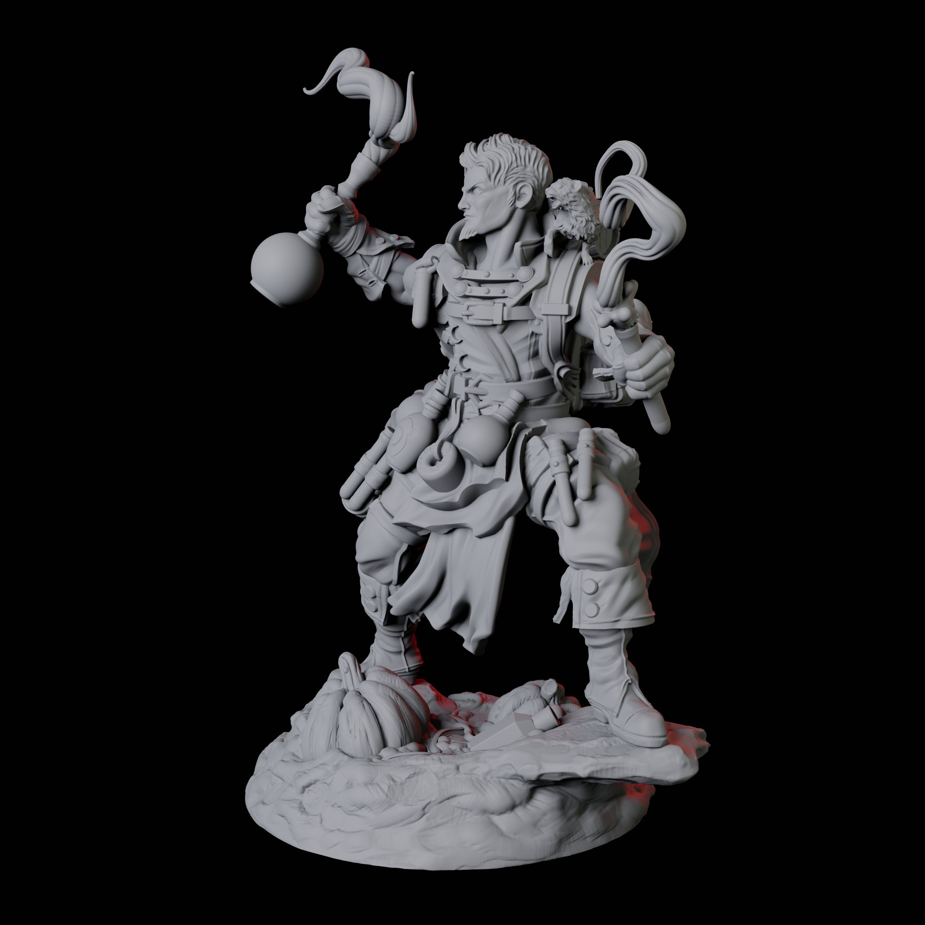 Brewing Alchemist Miniature for Dungeons and Dragons, Pathfinder or other TTRPGs