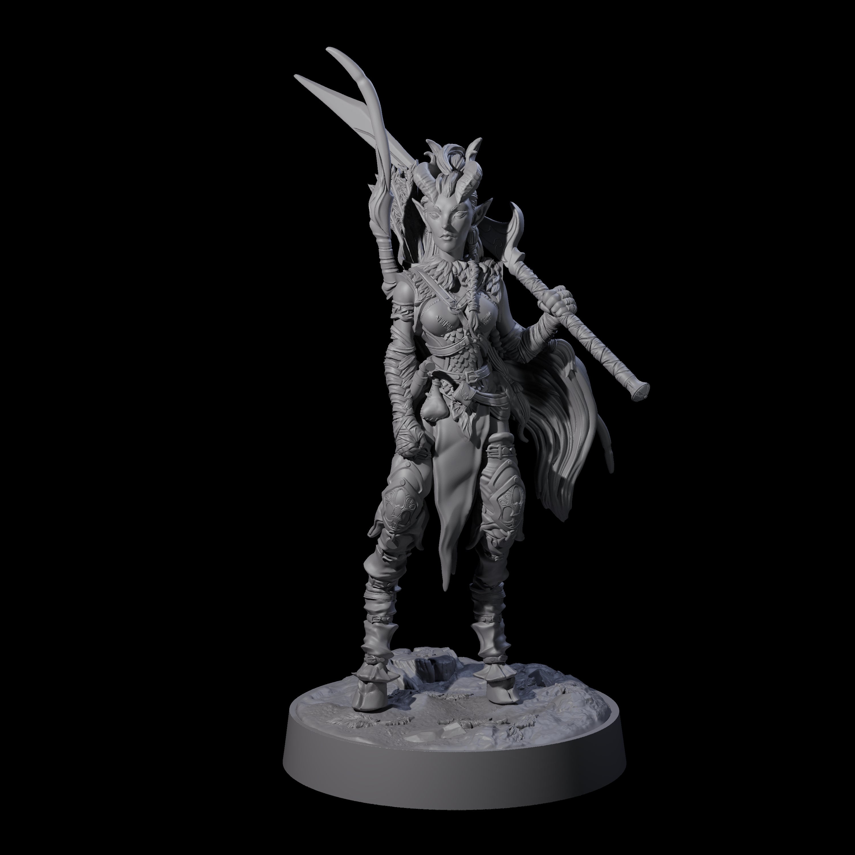 Briallyn - Glavied Satyr Hunter Miniature for Dungeons and Dragons, Pathfinder or other TTRPGs