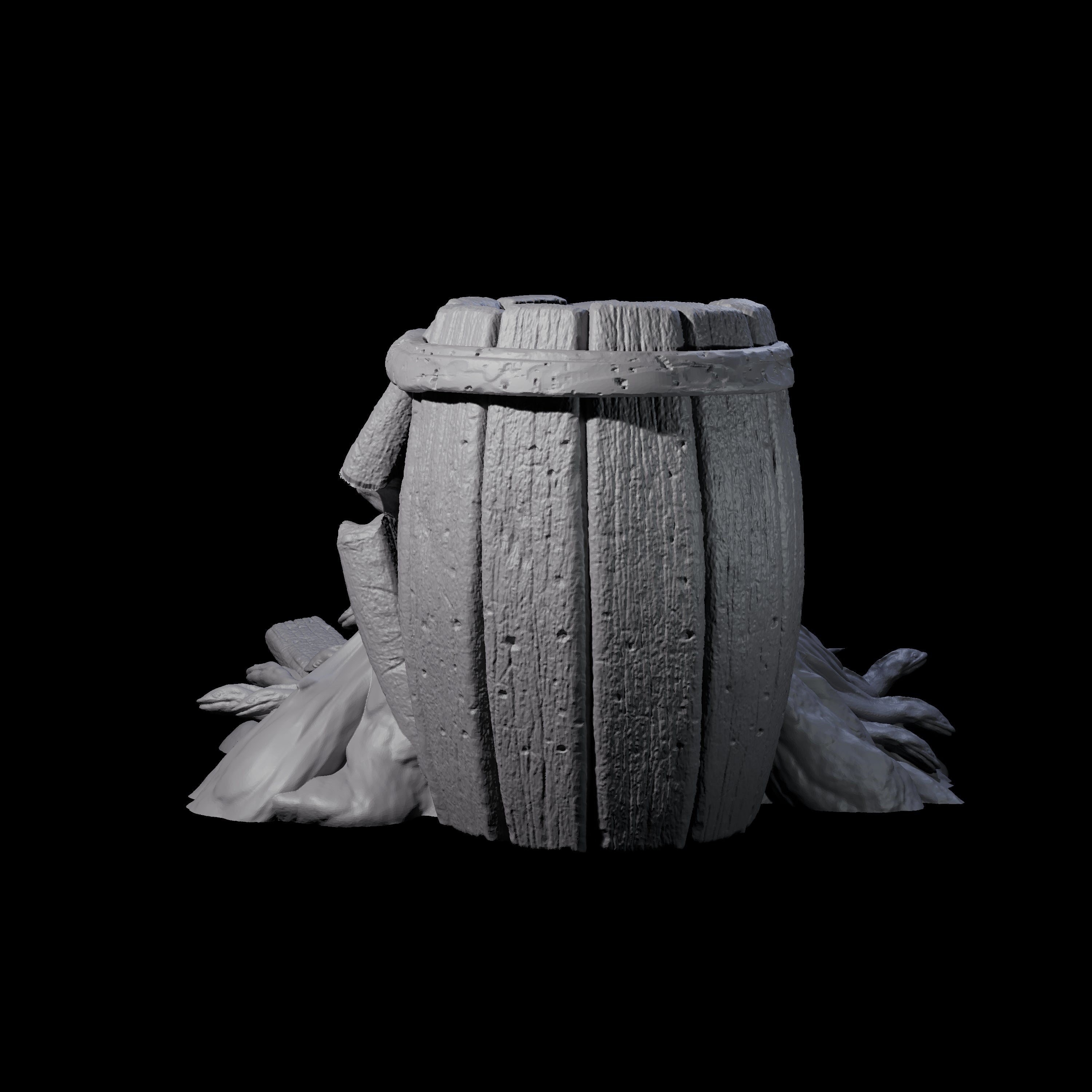 Broken Barrel of Eels Miniature for Dungeons and Dragons, Pathfinder or other TTRPGs
