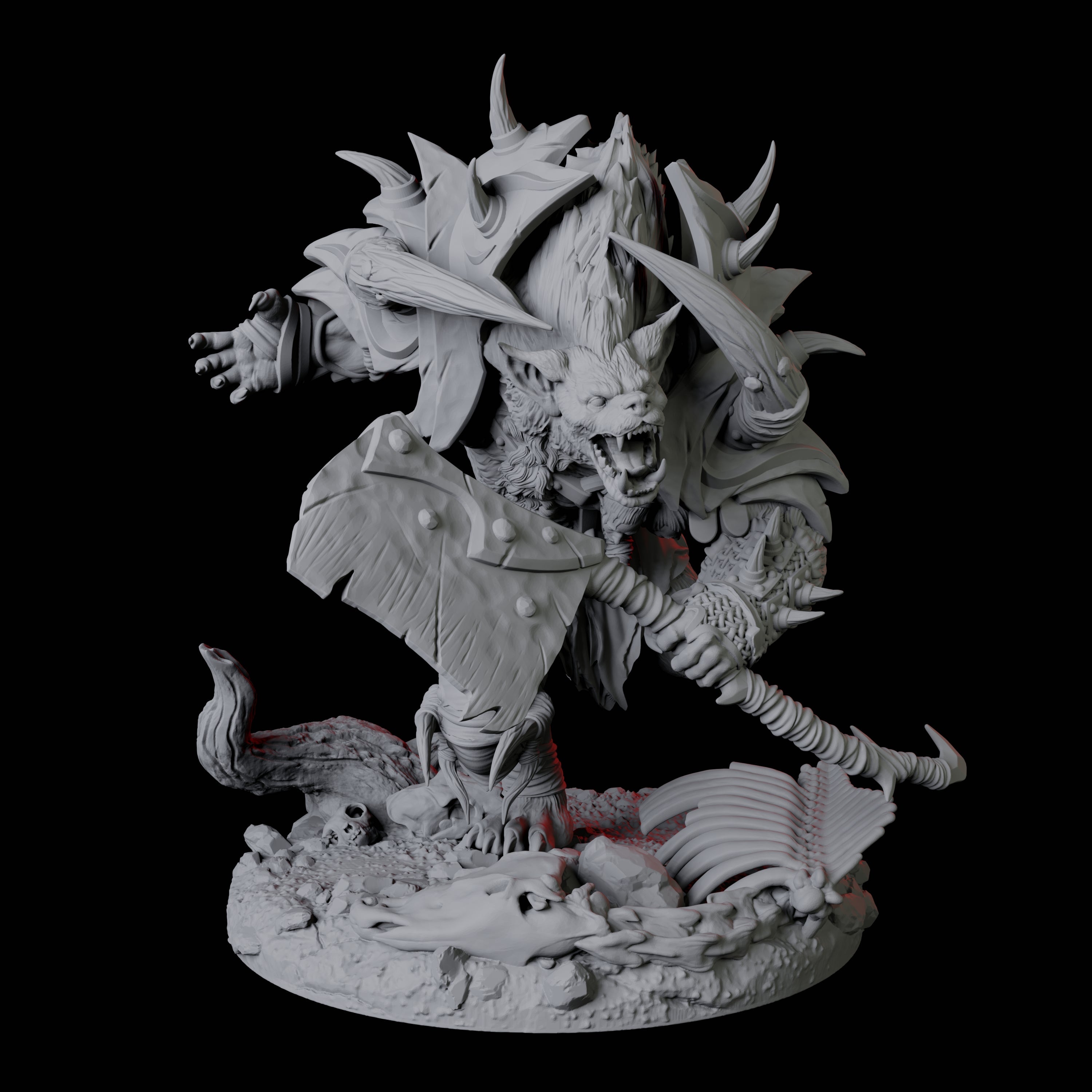 Bruising Gnoll Brute A Miniature for Dungeons and Dragons, Pathfinder or other TTRPGs