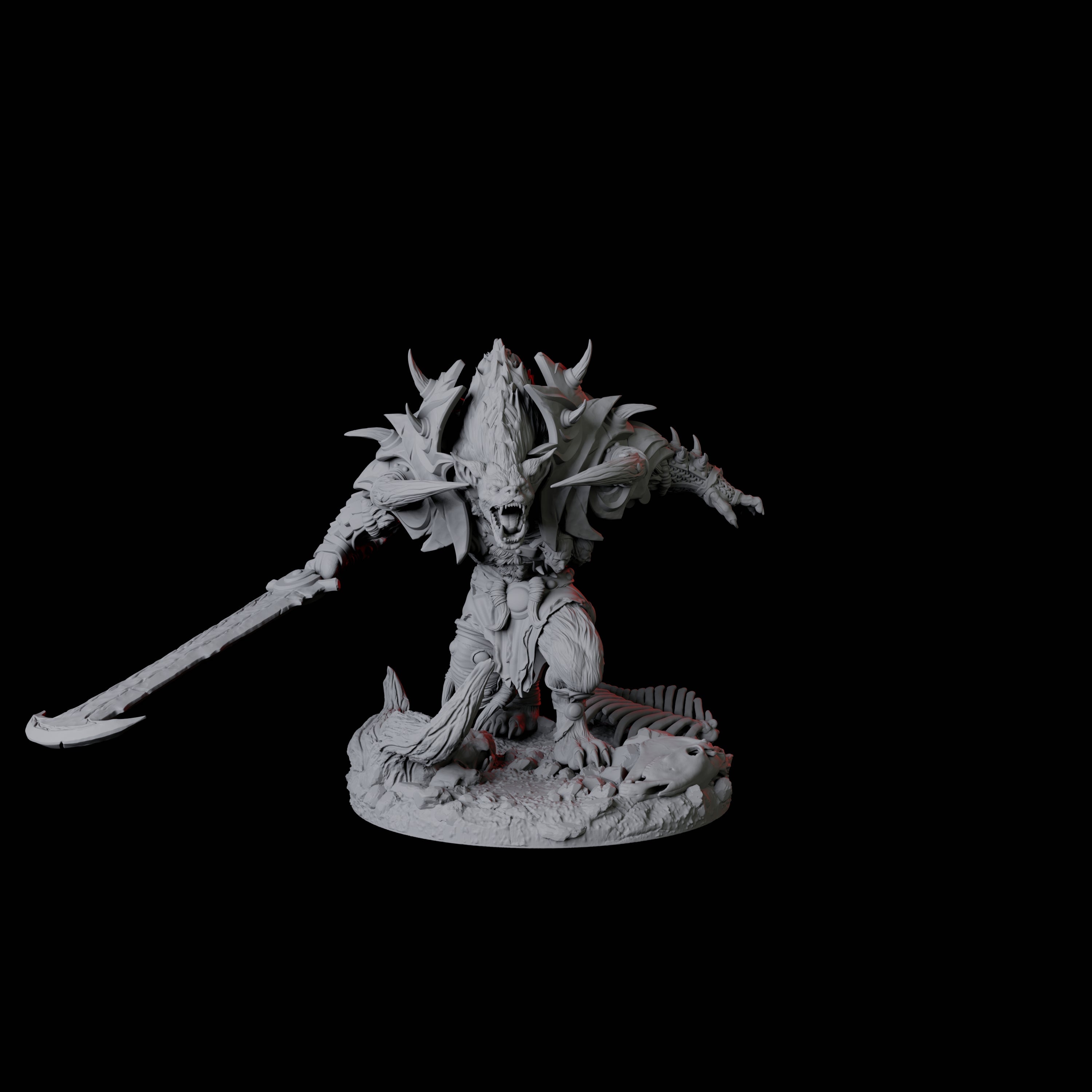 Bruising Gnoll Brute B Miniature for Dungeons and Dragons, Pathfinder or other TTRPGs