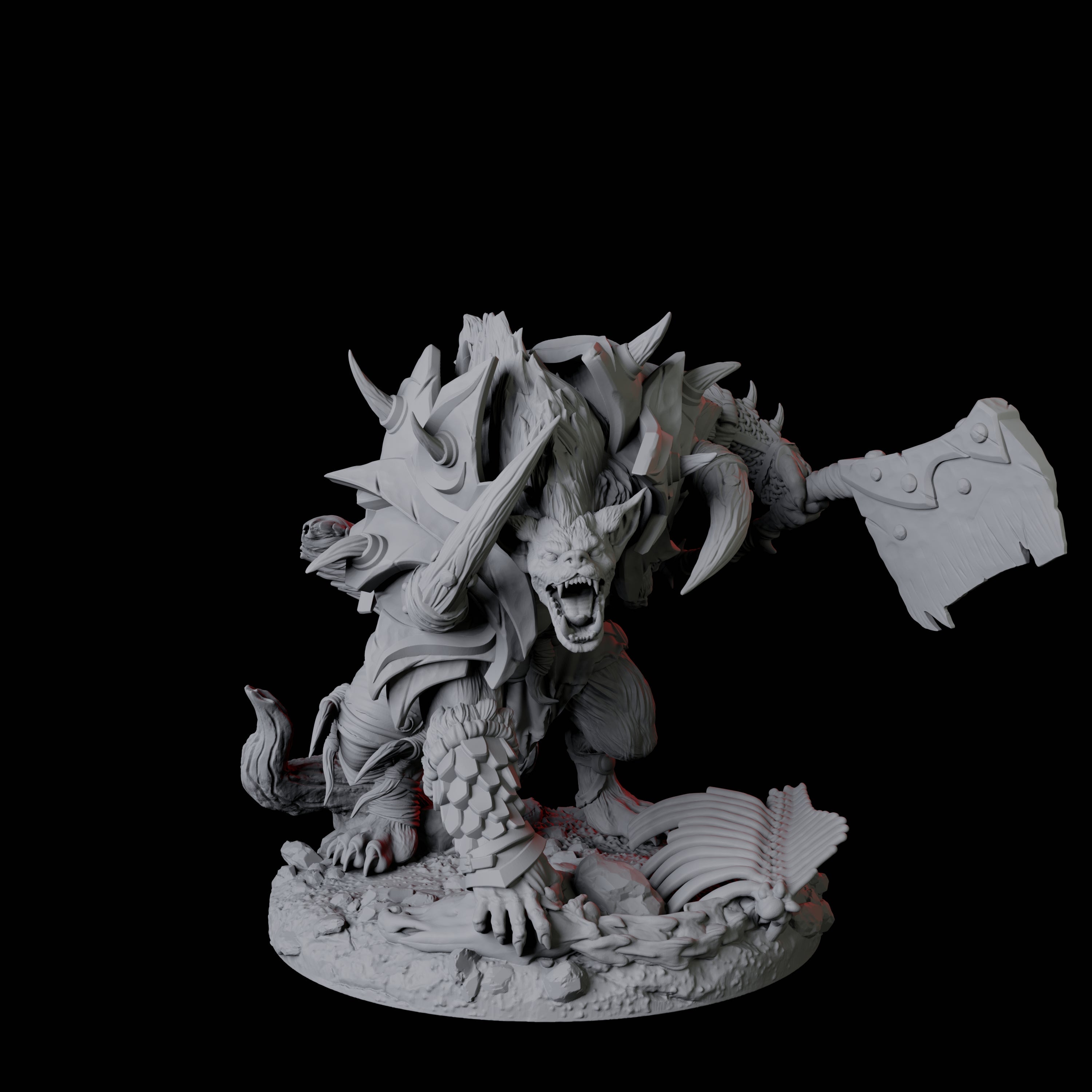 Bruising Gnoll Brute C Miniature for Dungeons and Dragons, Pathfinder or other TTRPGs