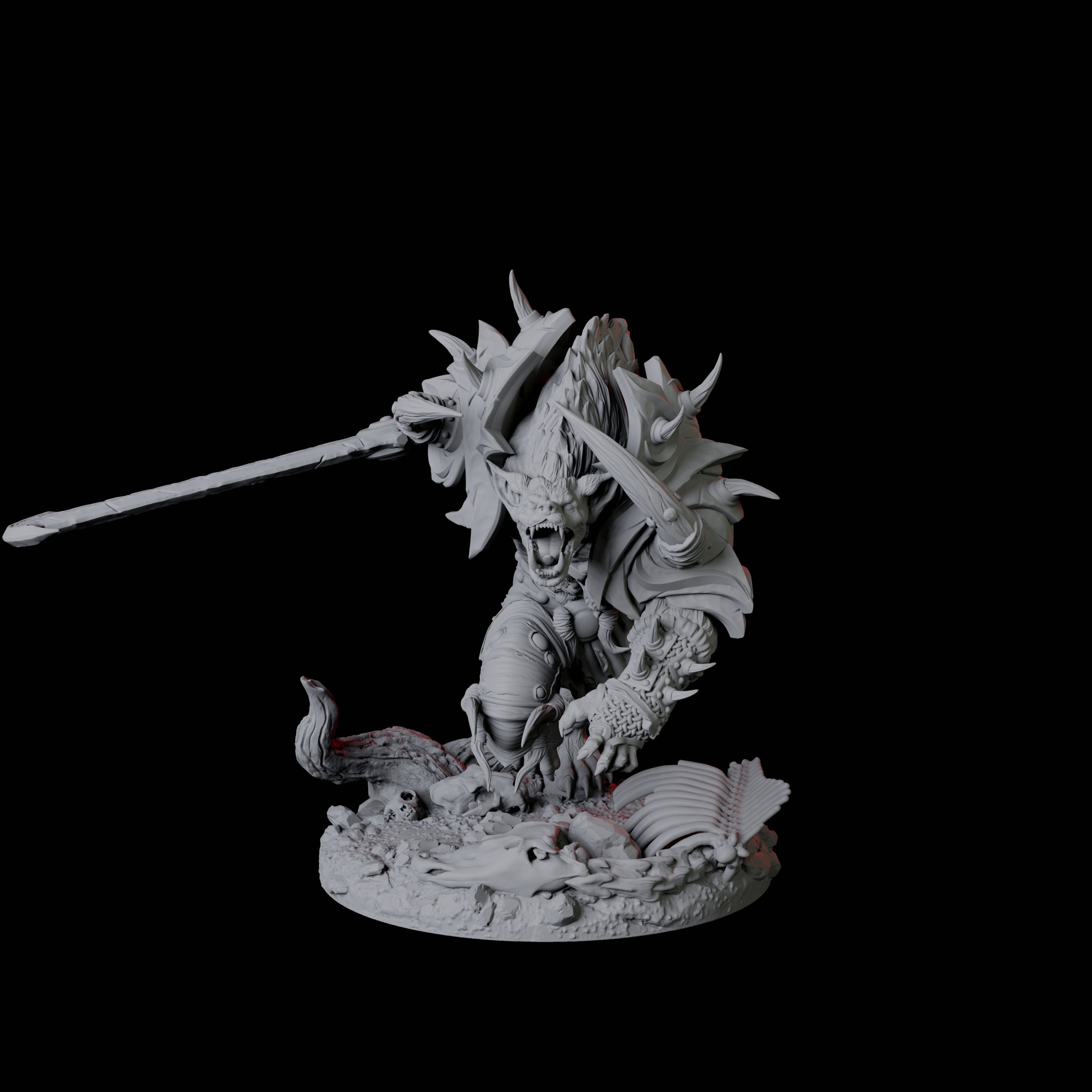 Bruising Gnoll Brute D Miniature for Dungeons and Dragons, Pathfinder or other TTRPGs