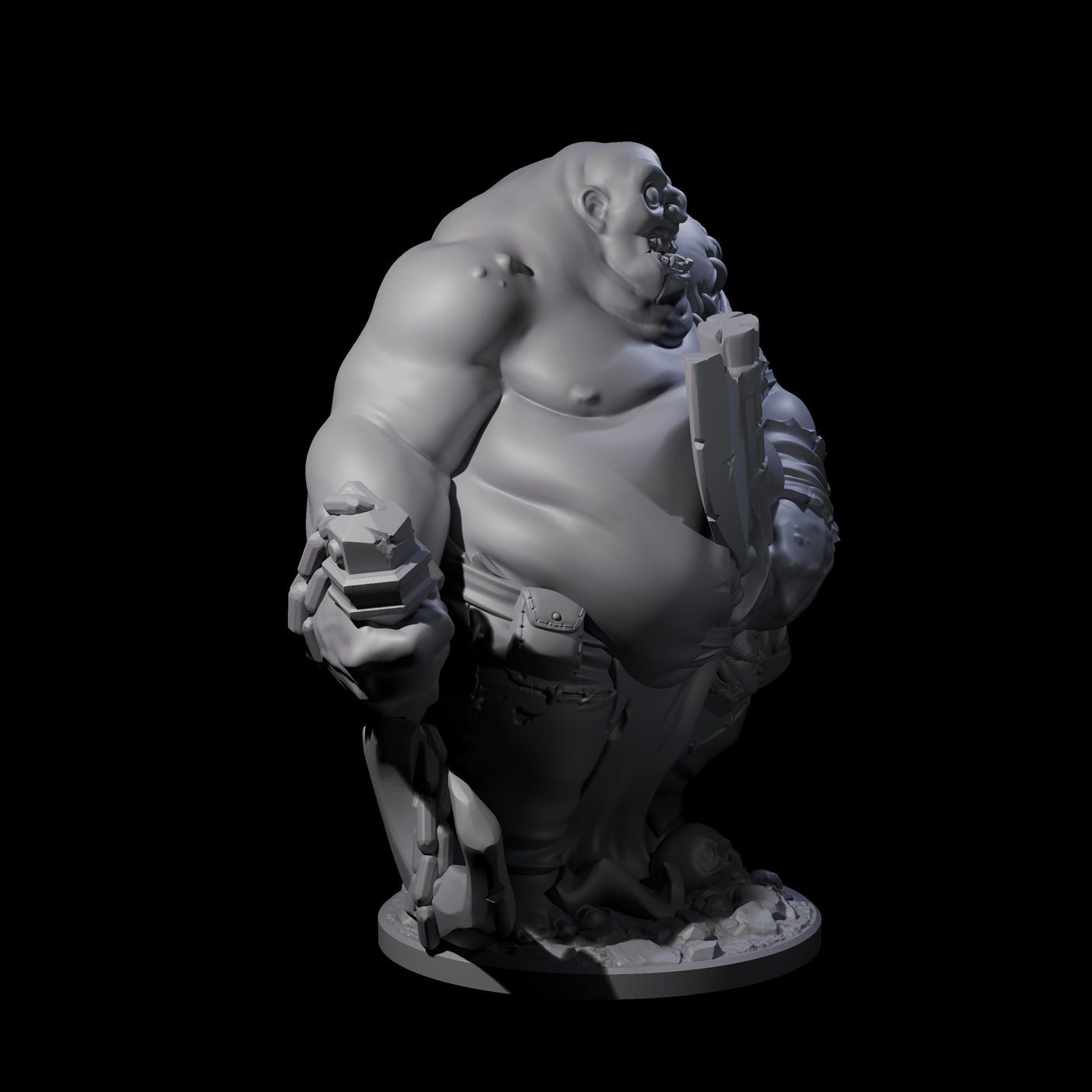 Brutal Ogre Brute Miniature for Dungeons and Dragons, Pathfinder or other TTRPGs