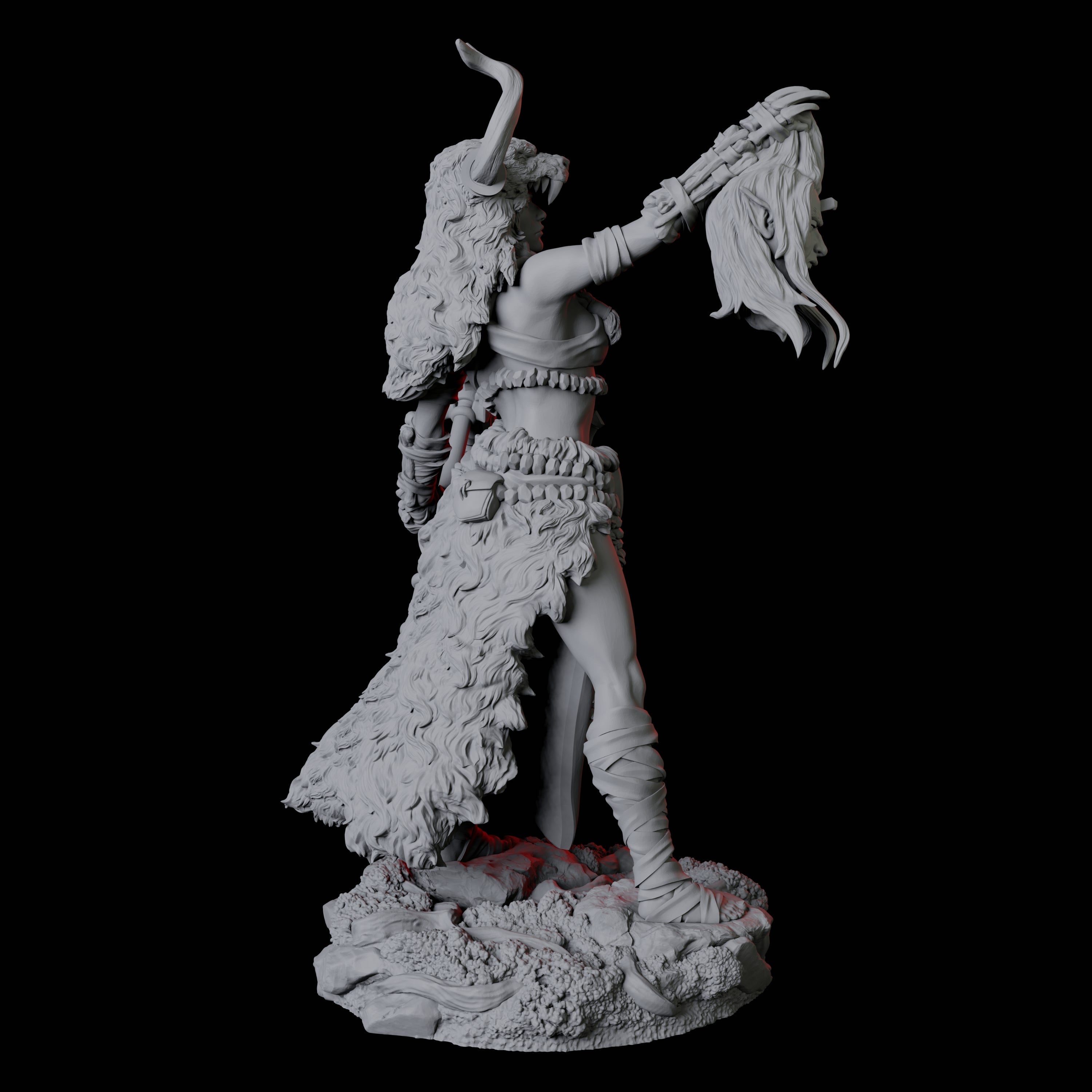 Brutal Viking Shield Maiden Miniature for Dungeons and Dragons, Pathfinder or other TTRPGs
