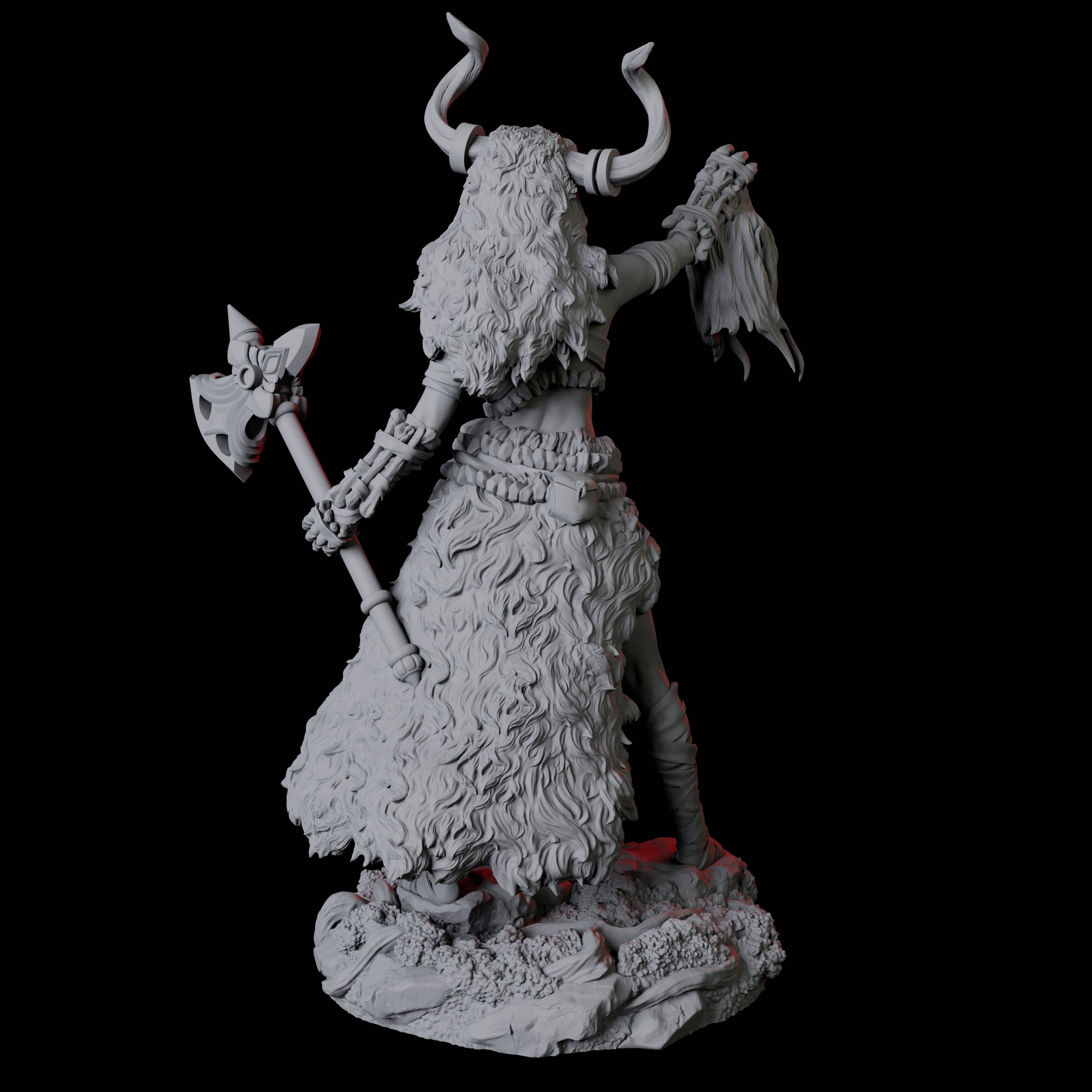 Brutal Viking Shield Maiden Miniature for Dungeons and Dragons, Pathfinder or other TTRPGs