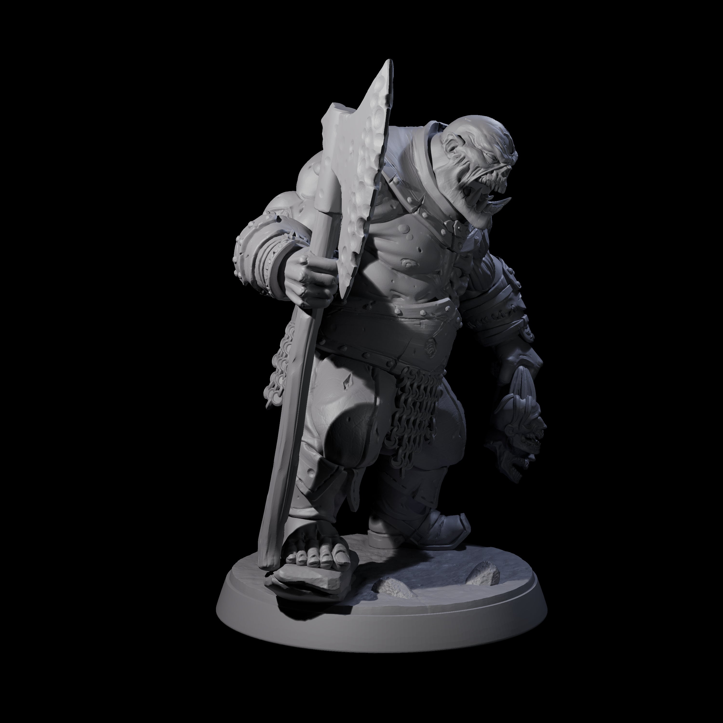 Brutal Zombie Executioner Miniature for Dungeons and Dragons, Pathfinder or other TTRPGs